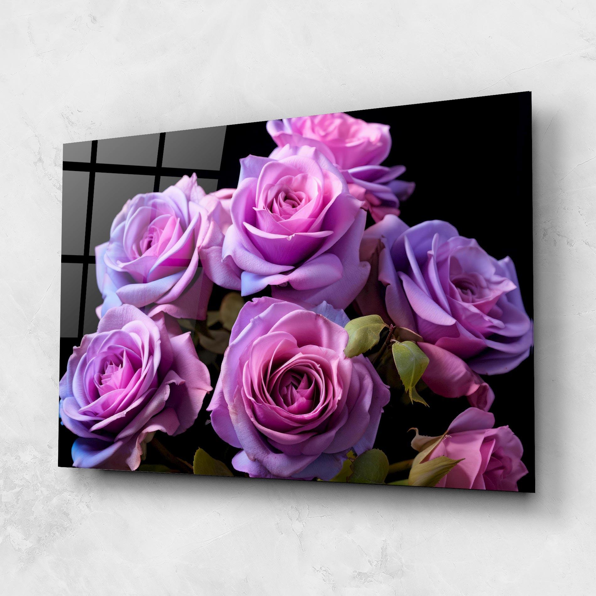 Glasbild Light Purple Rose mockup 1