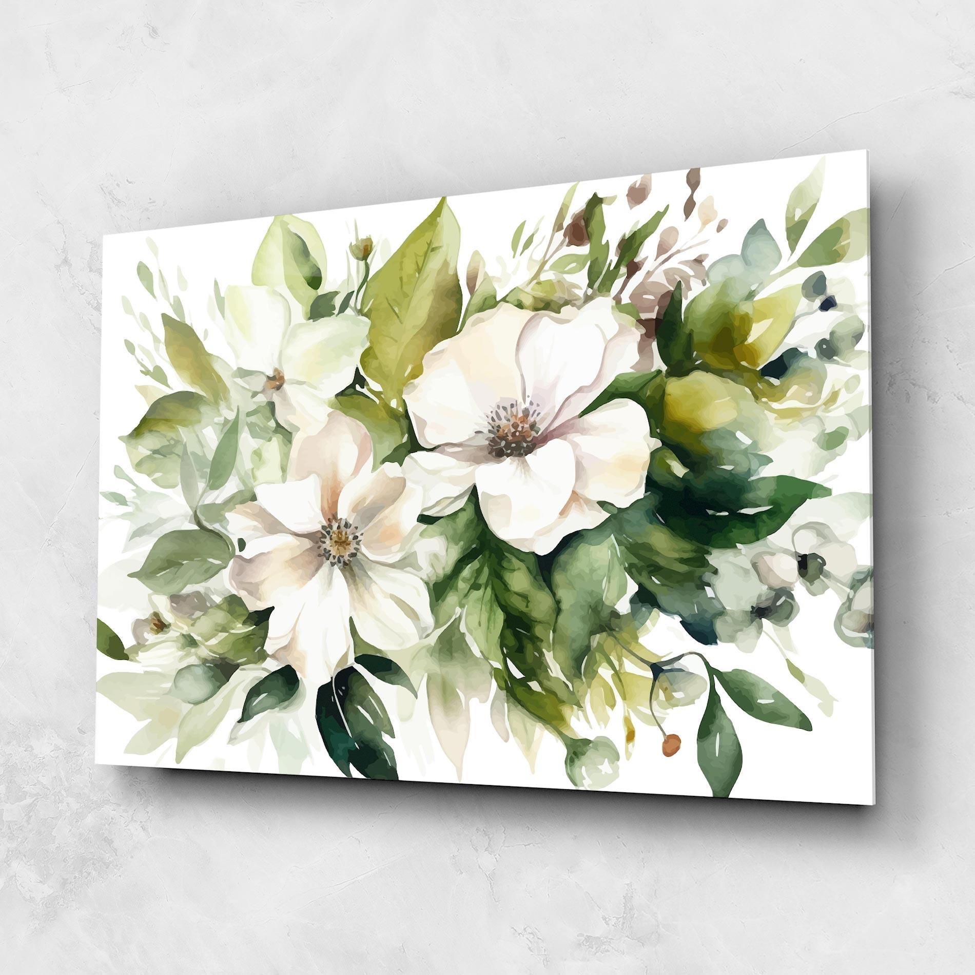 Glasbild Opened Rose mockup 1