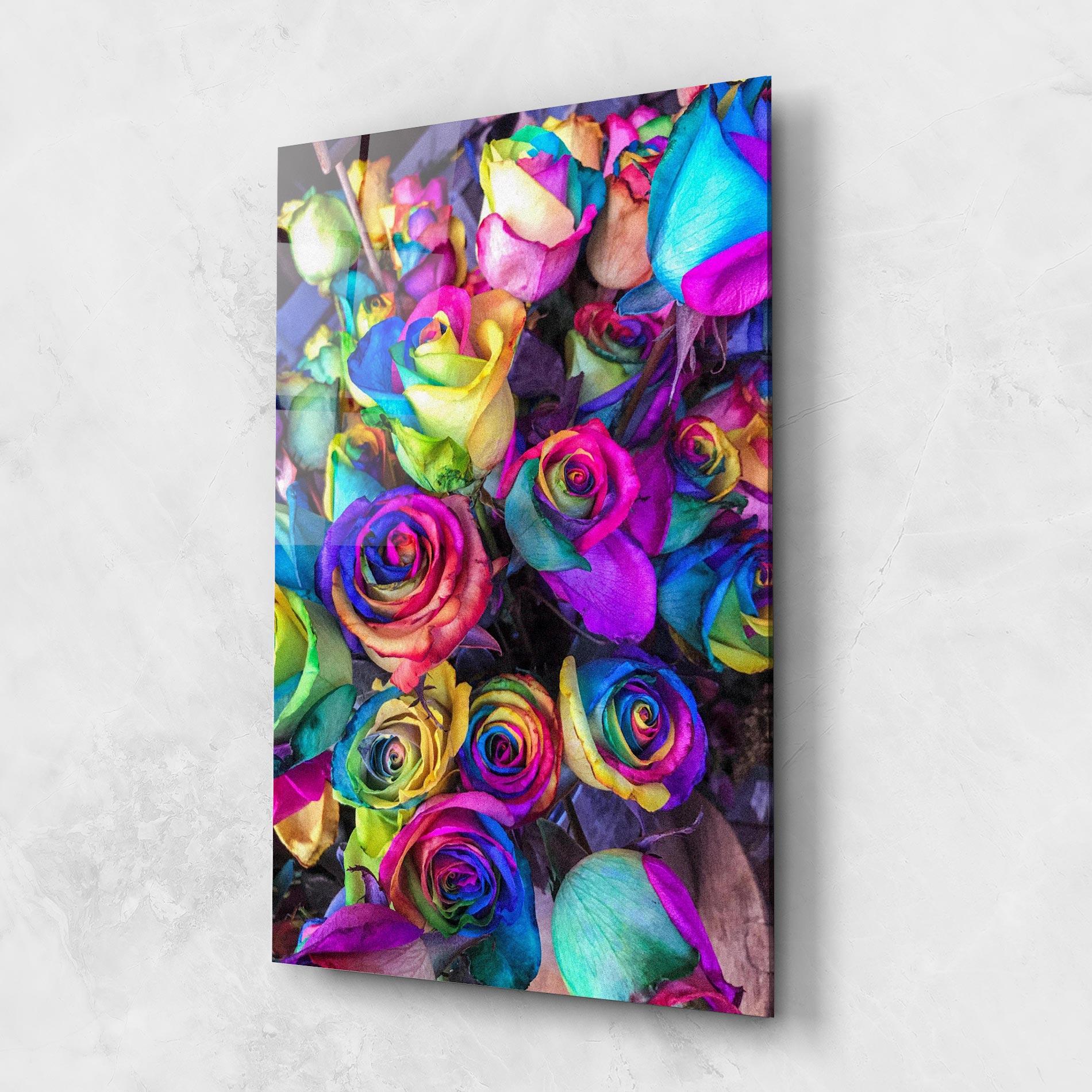 Glasbild Collorfull Flowers mockup 1