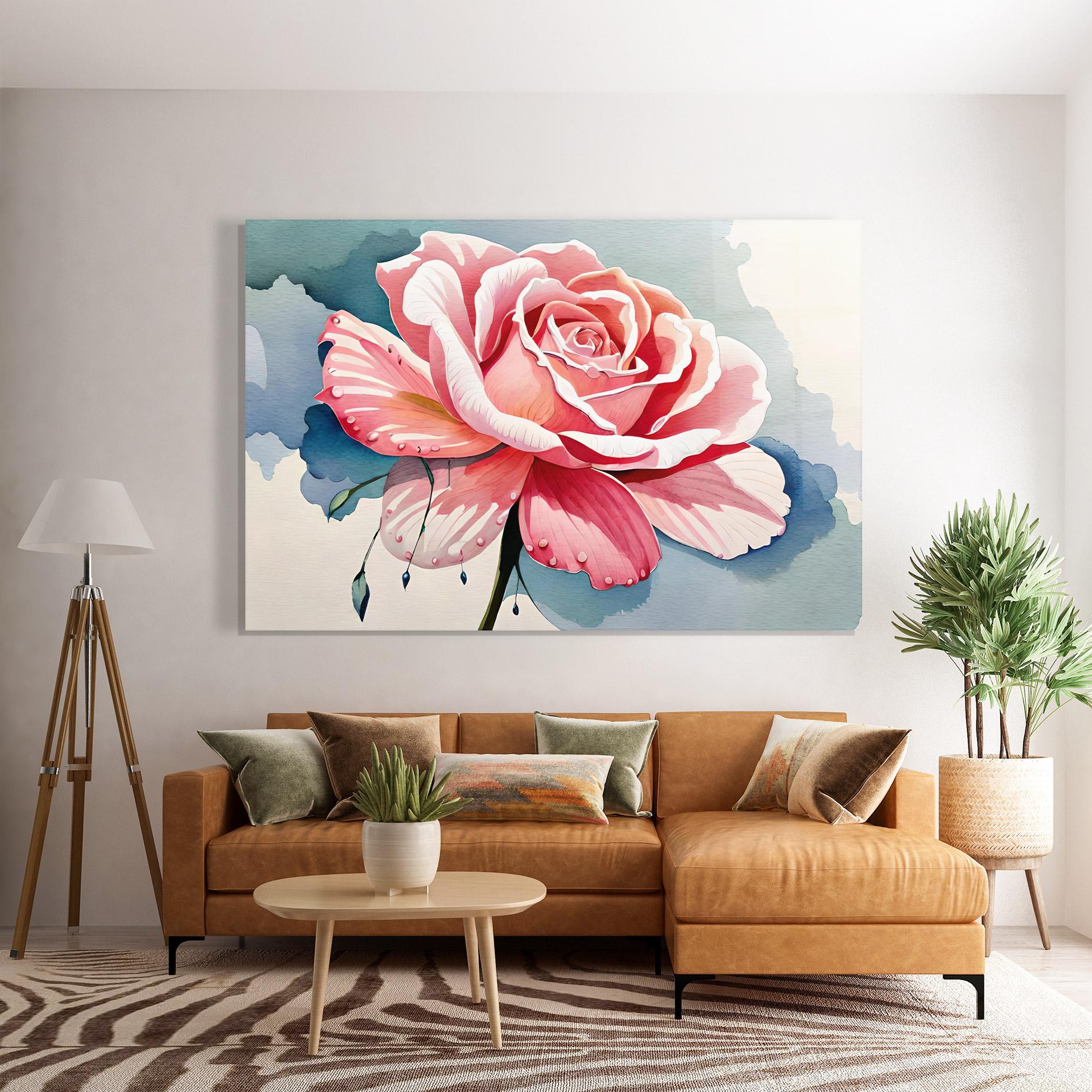 Glasbild Bih Pink Rose mockup 7