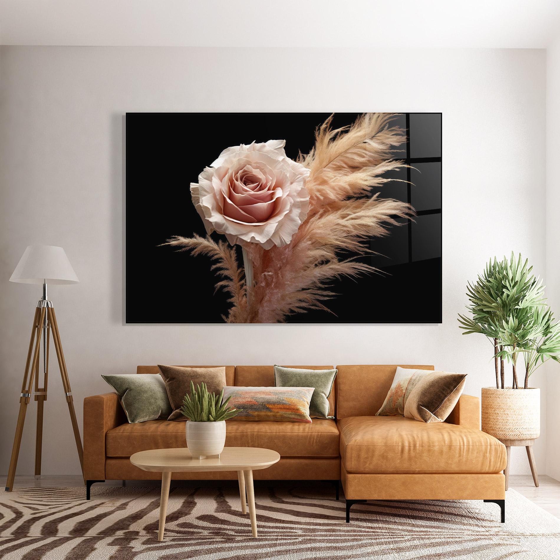 Glasbild Light Pink Rose mockup 7