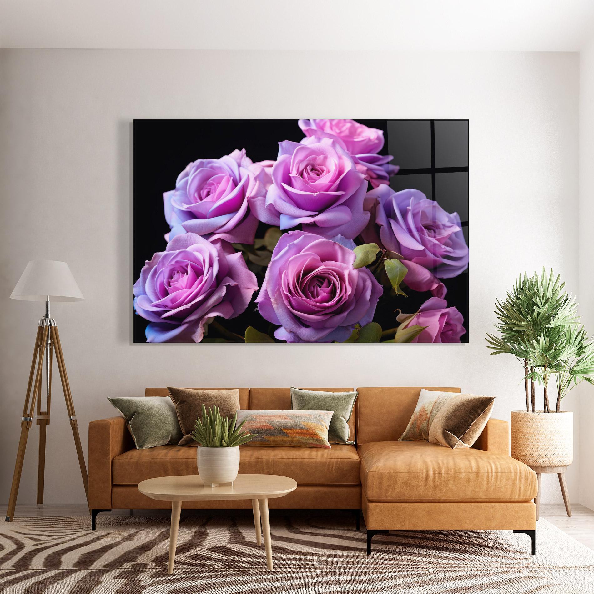 Glasbild Light Purple Rose mockup 7