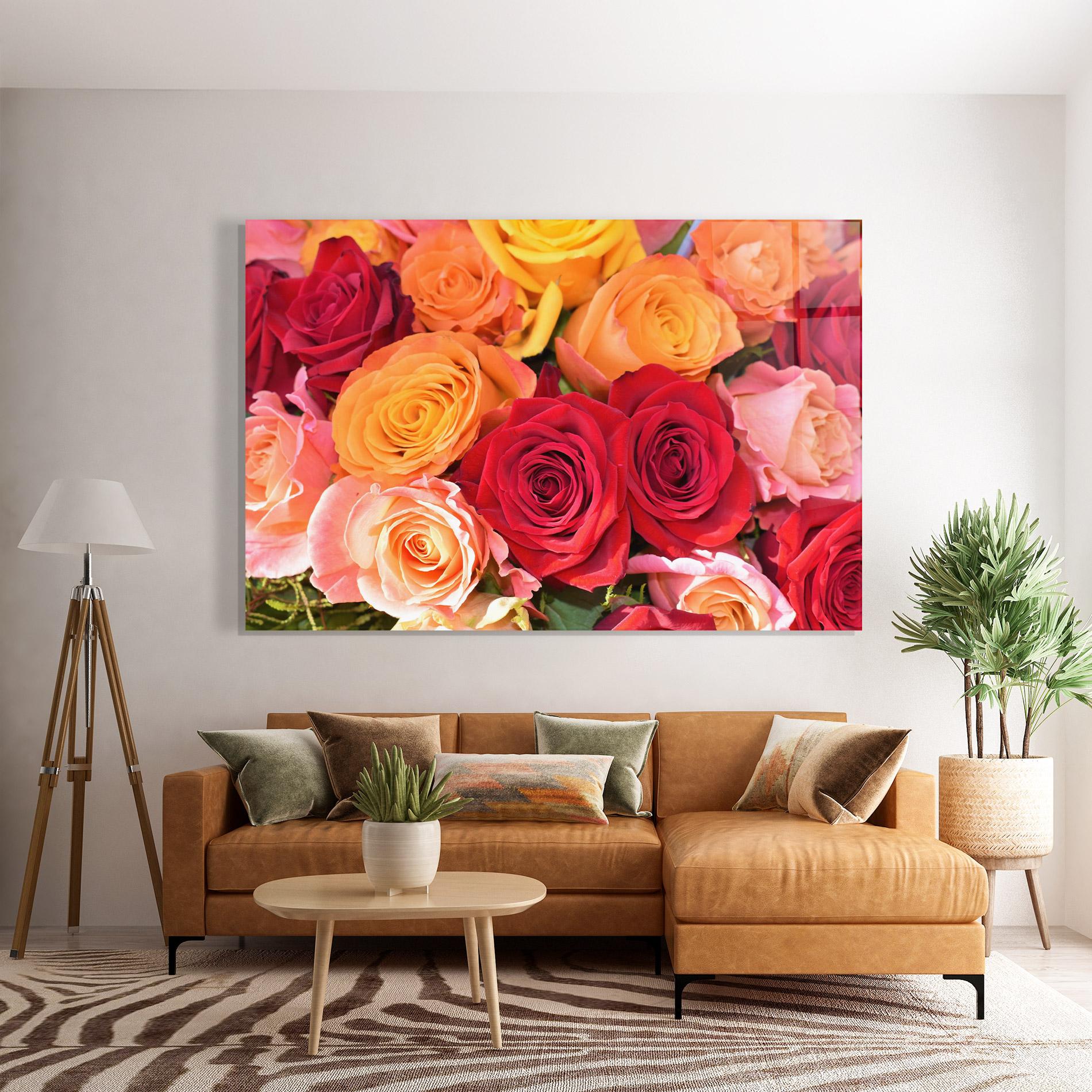 Glasbild Mixed Roses mockup 7
