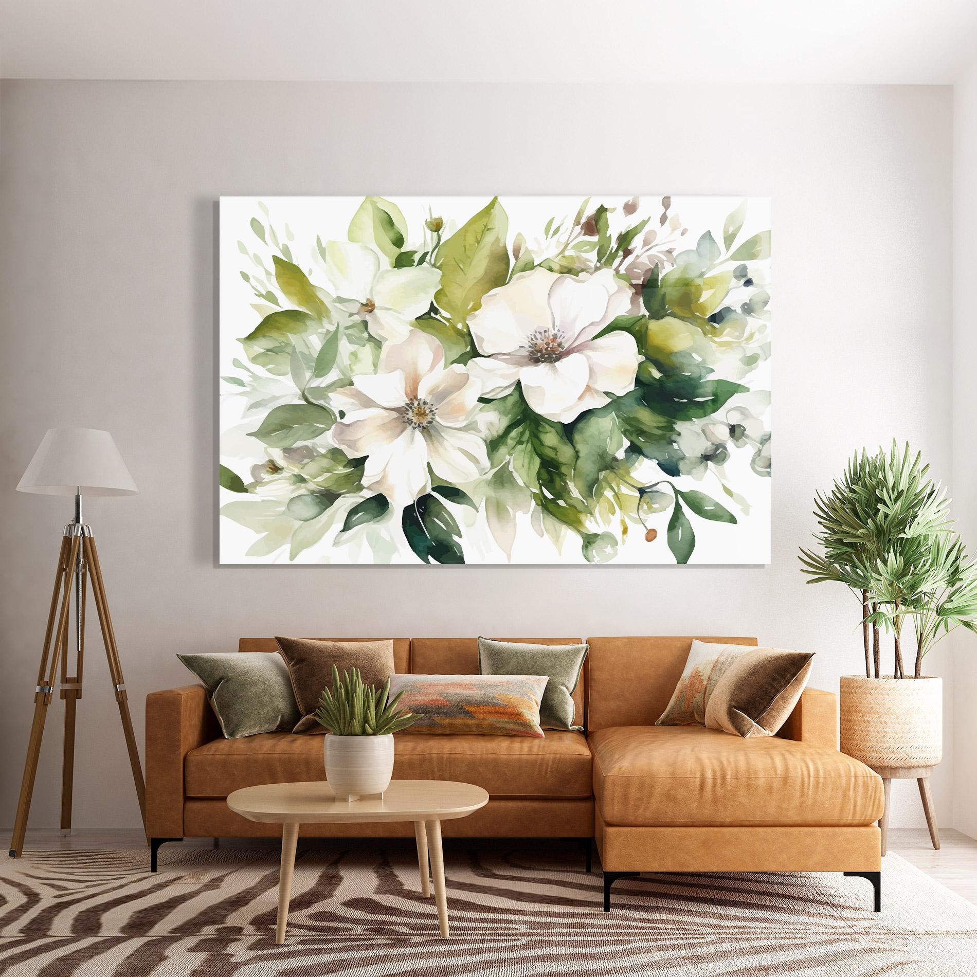 Glasbild Opened Rose mockup 7