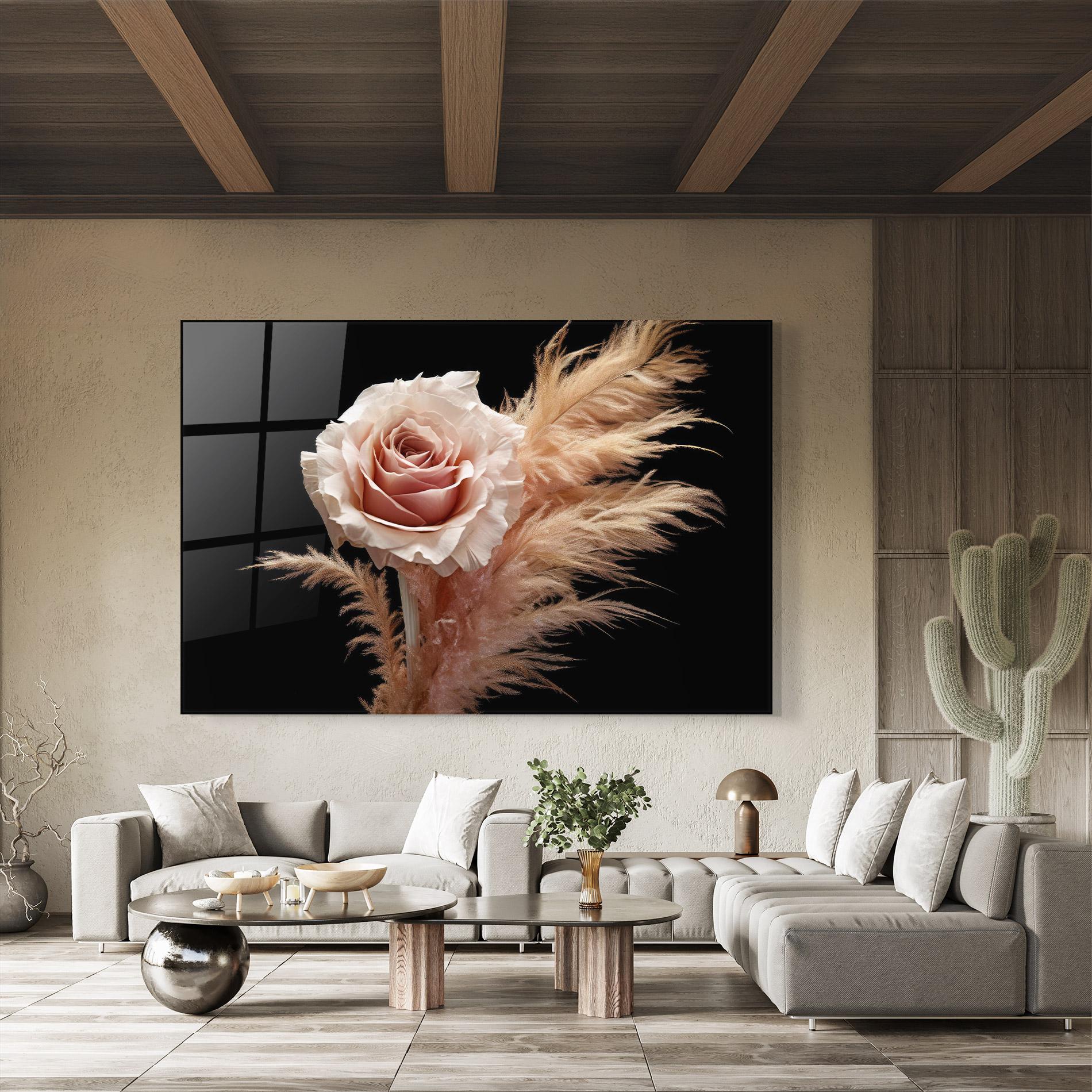 Glasbild Light Pink Rose mockup 8