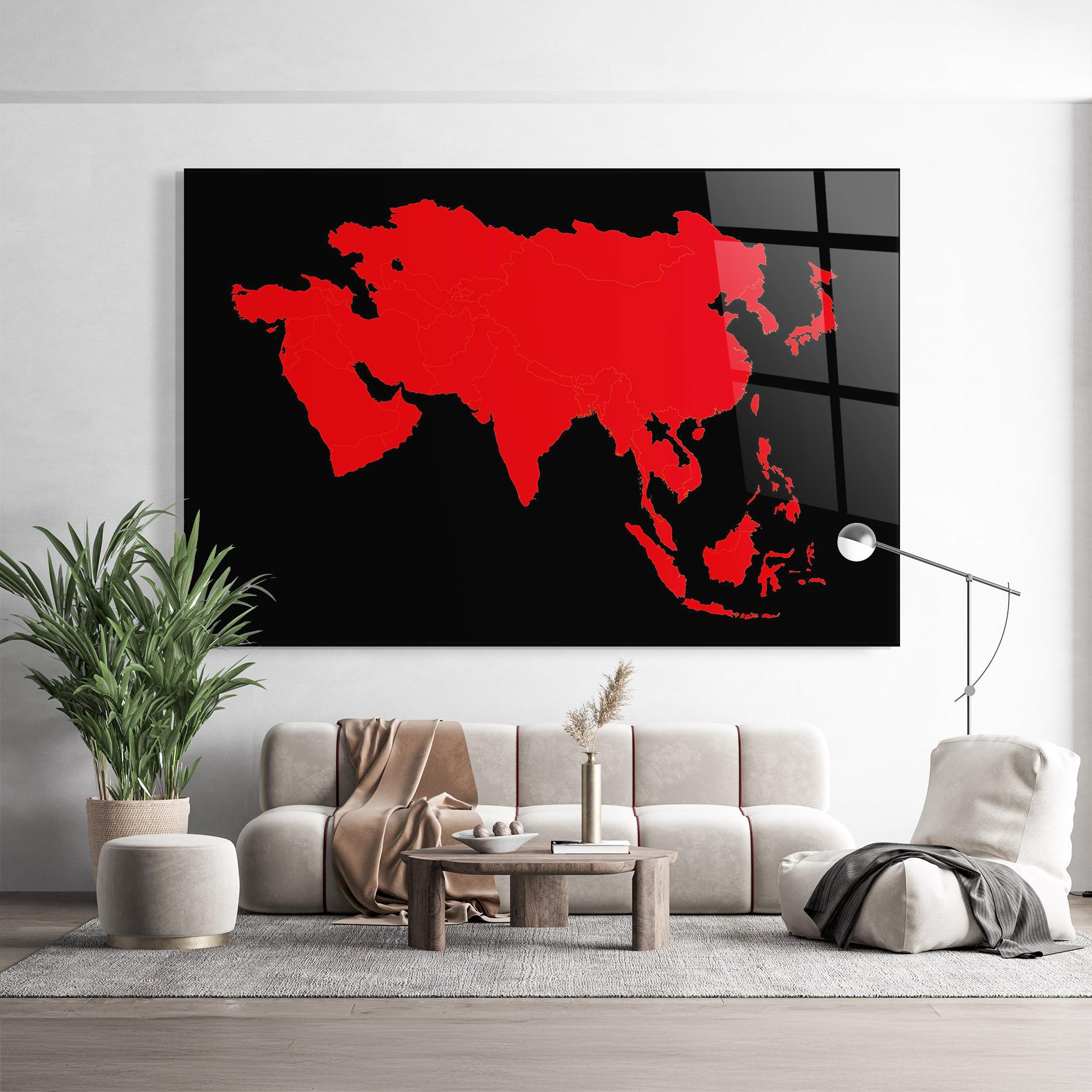 Glasbild Asia Map mockup 9