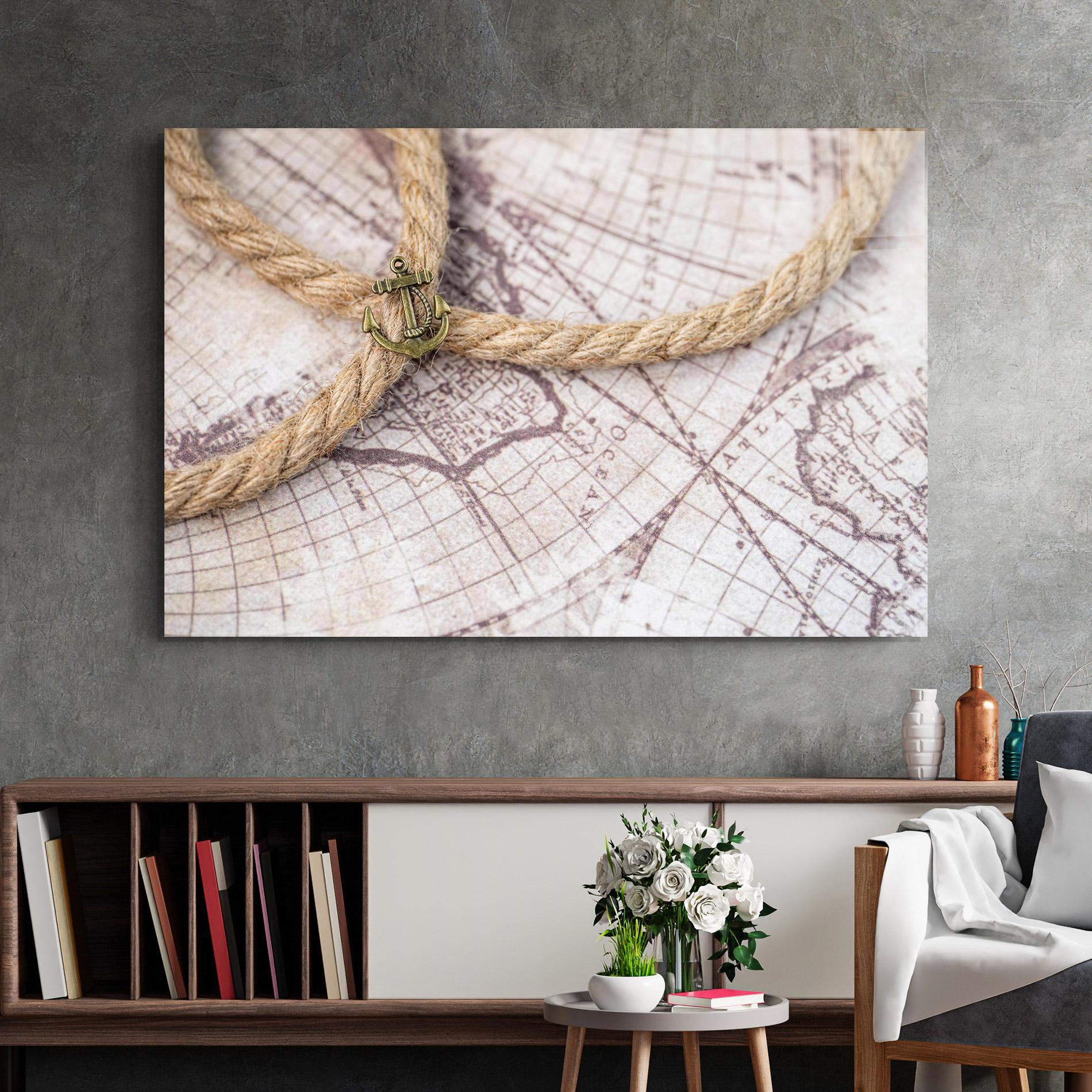 Glasbild Anchor Map mockup 2