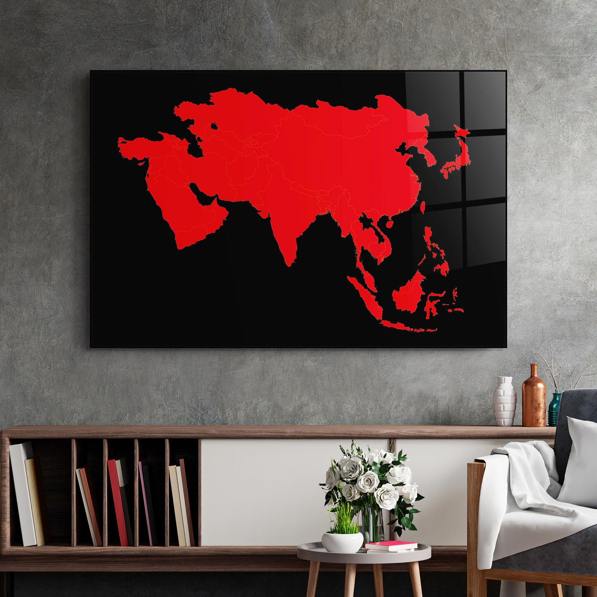 Glasbild Asia Map mockup 2