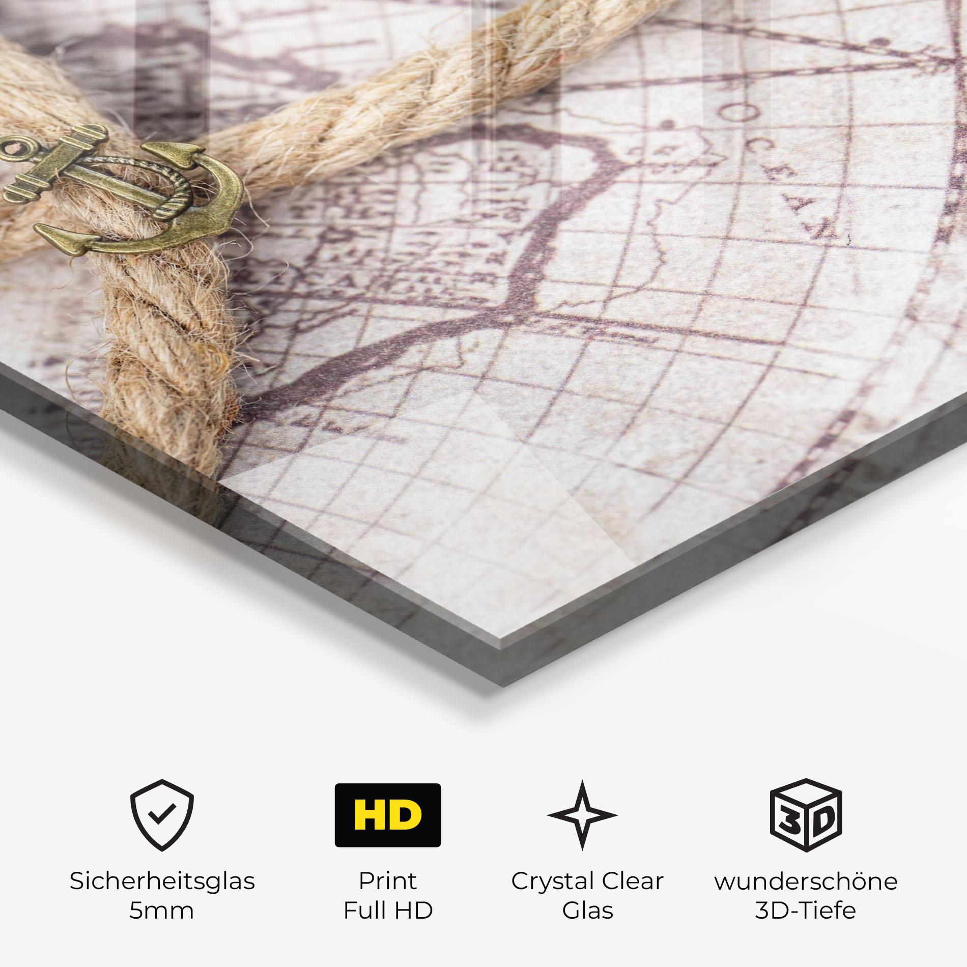 Glasbild Anchor Map mockup 3