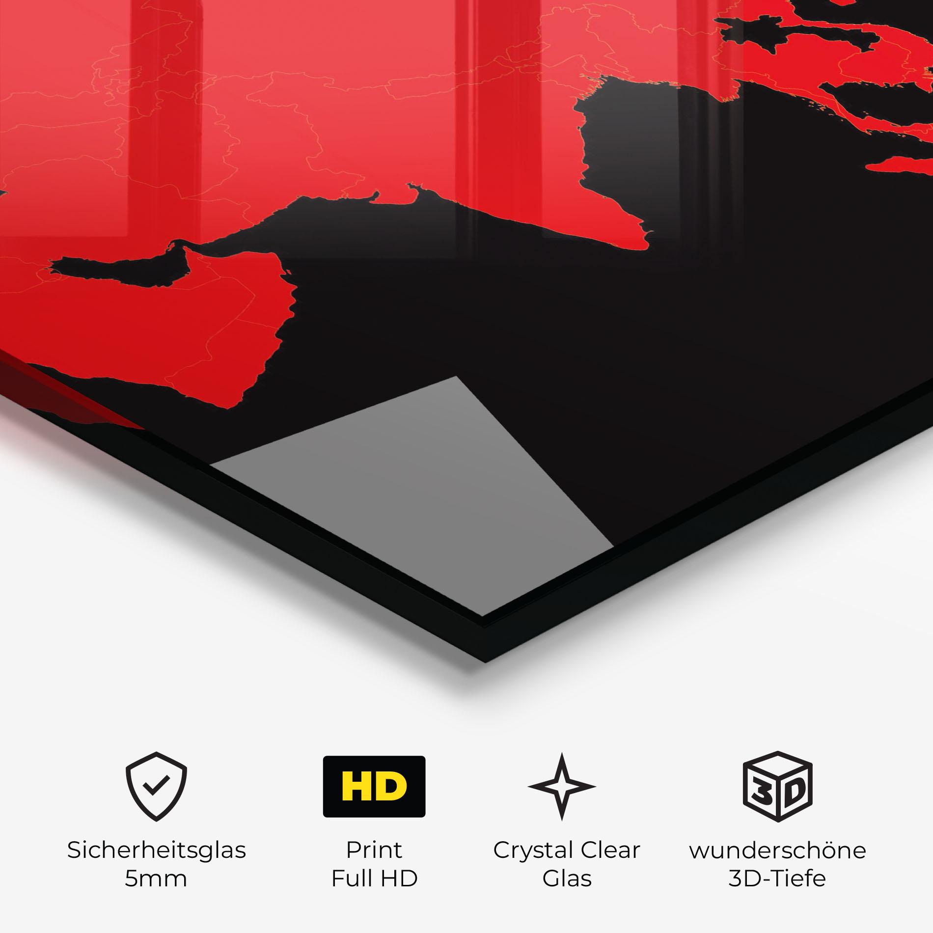 Glasbild Asia Map mockup 3