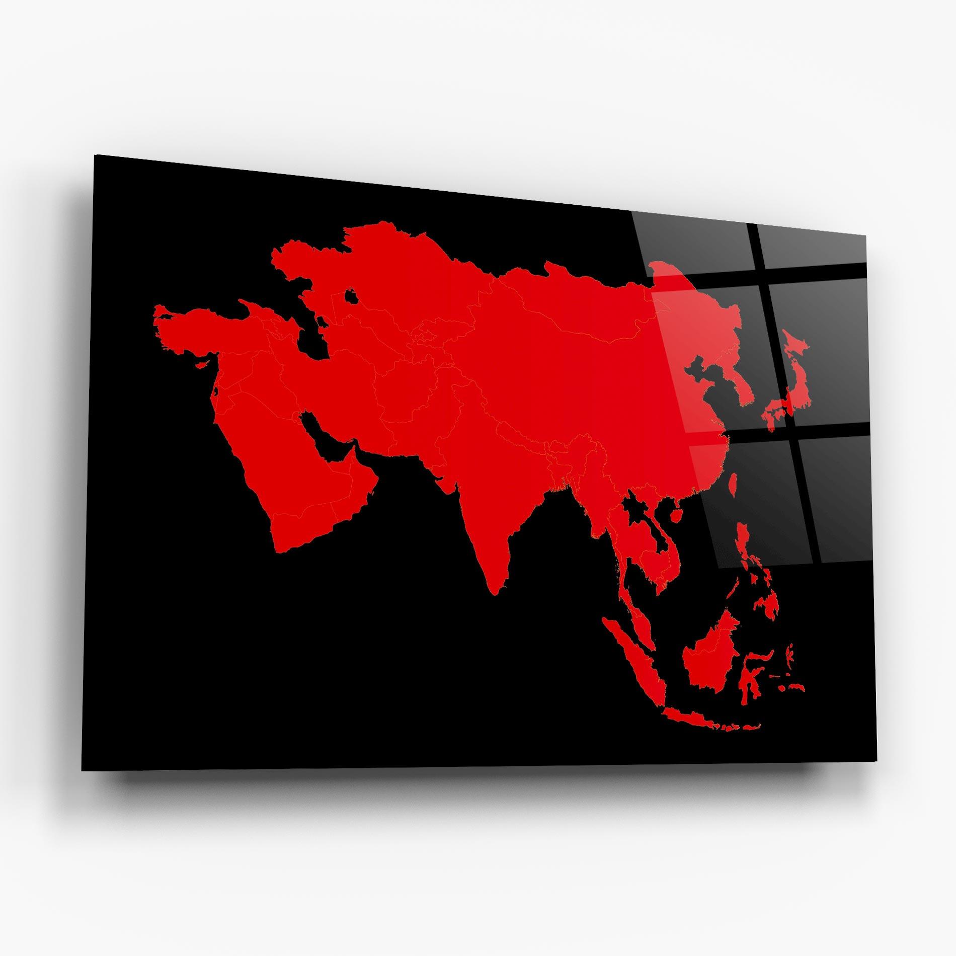 Glasbild Asia Map mockup 6