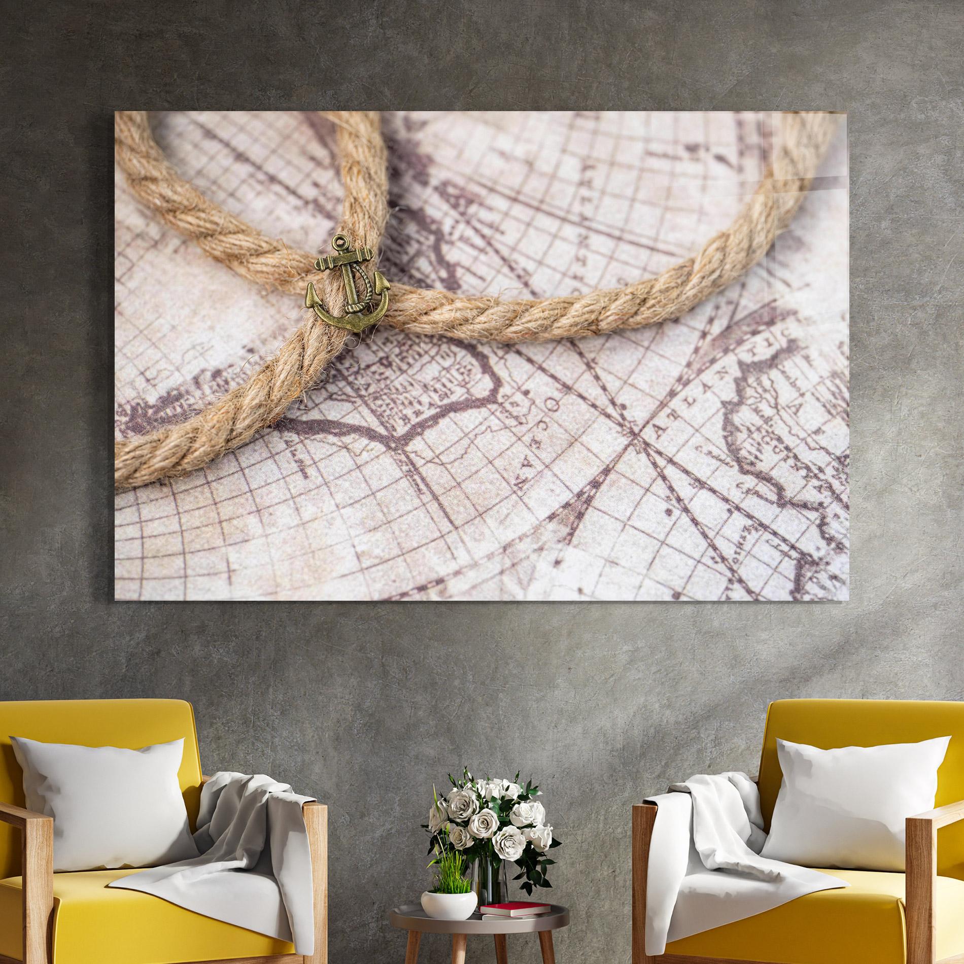 Glasbild Anchor Map mockup 4