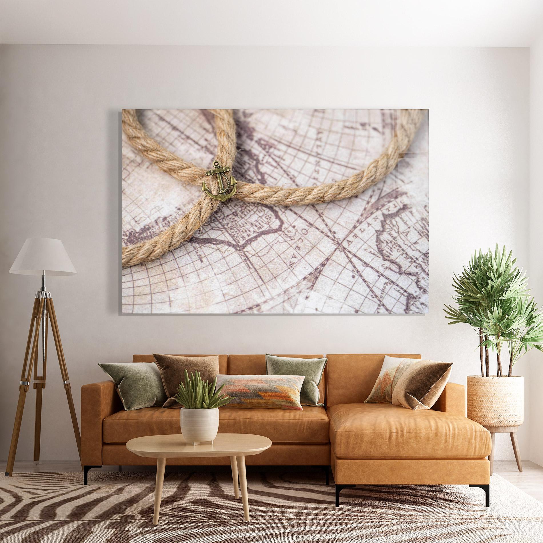 Glasbild Anchor Map mockup 7