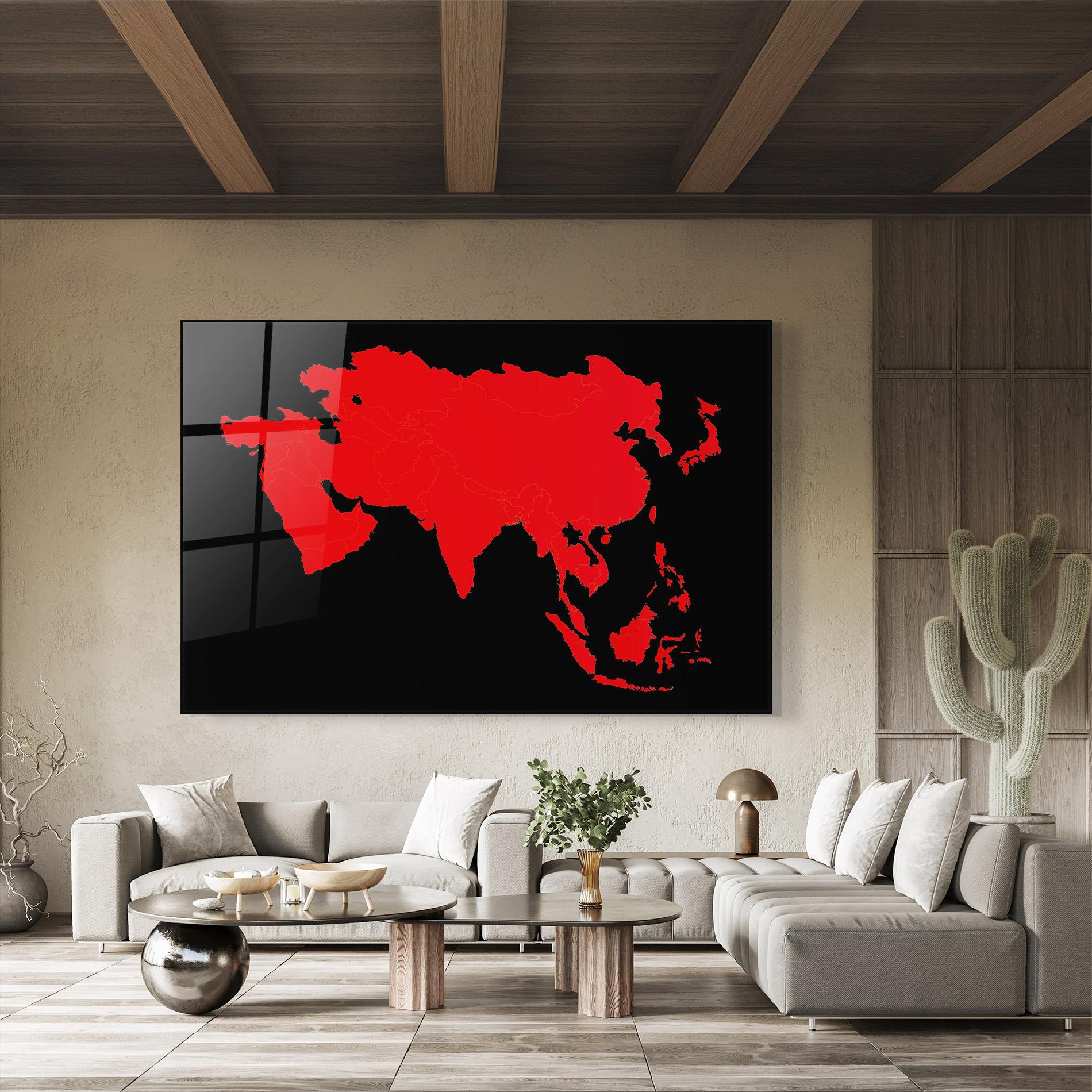 Glasbild Asia Map mockup 8