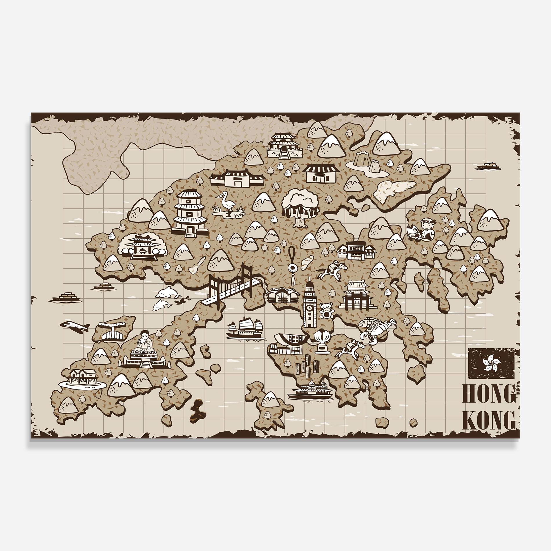 Glasbild Hong Kong mockup 0