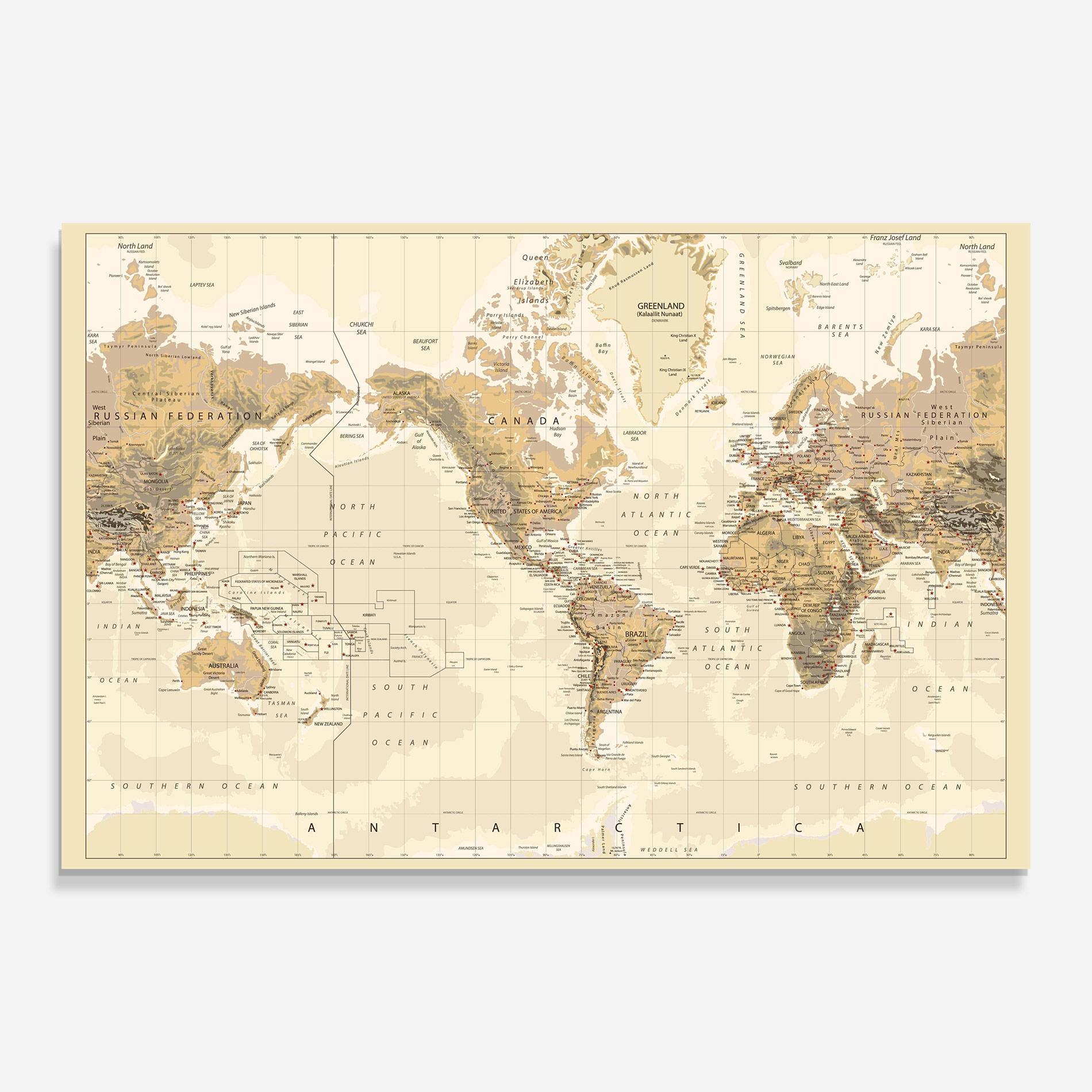 Glasbild Old Canada Map mockup 0