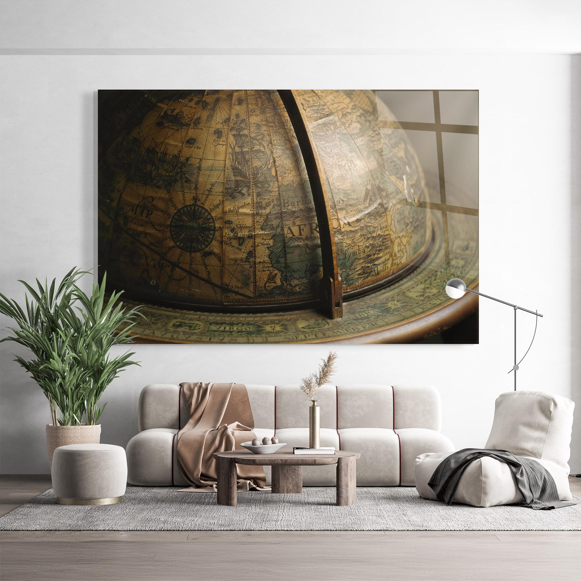 Glasbild Globe Map mockup 9