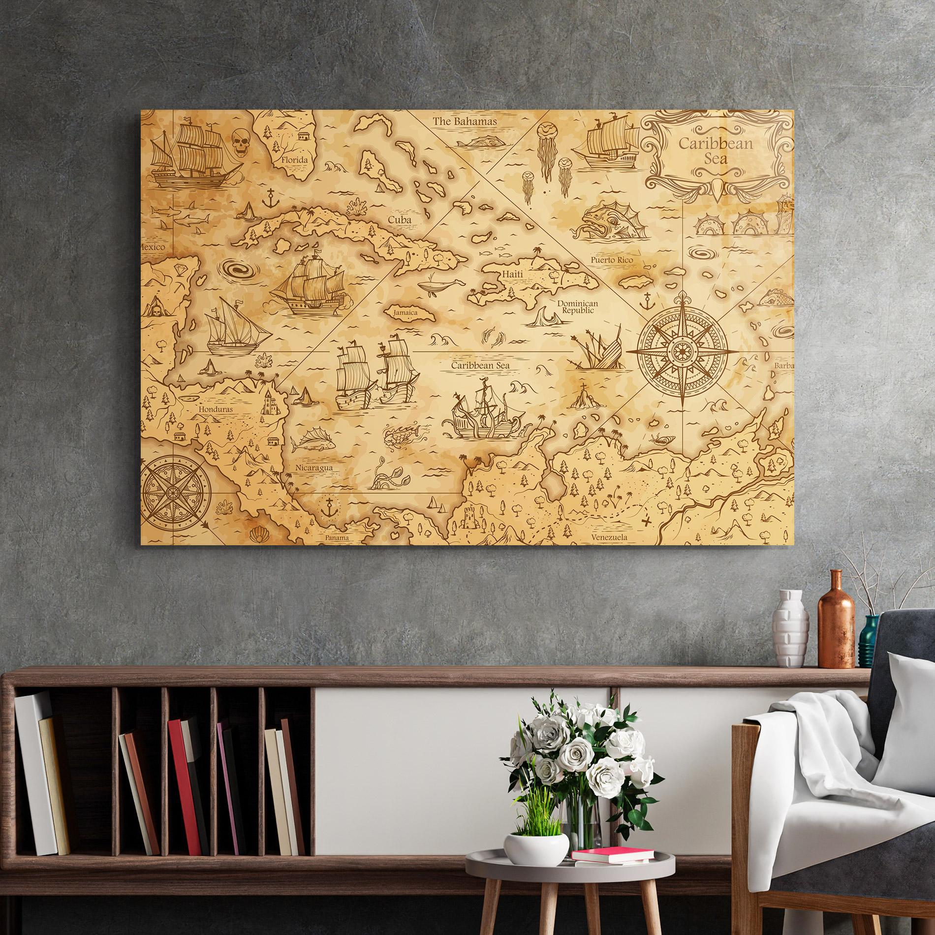 Glasbild Caribbean Sea mockup 2