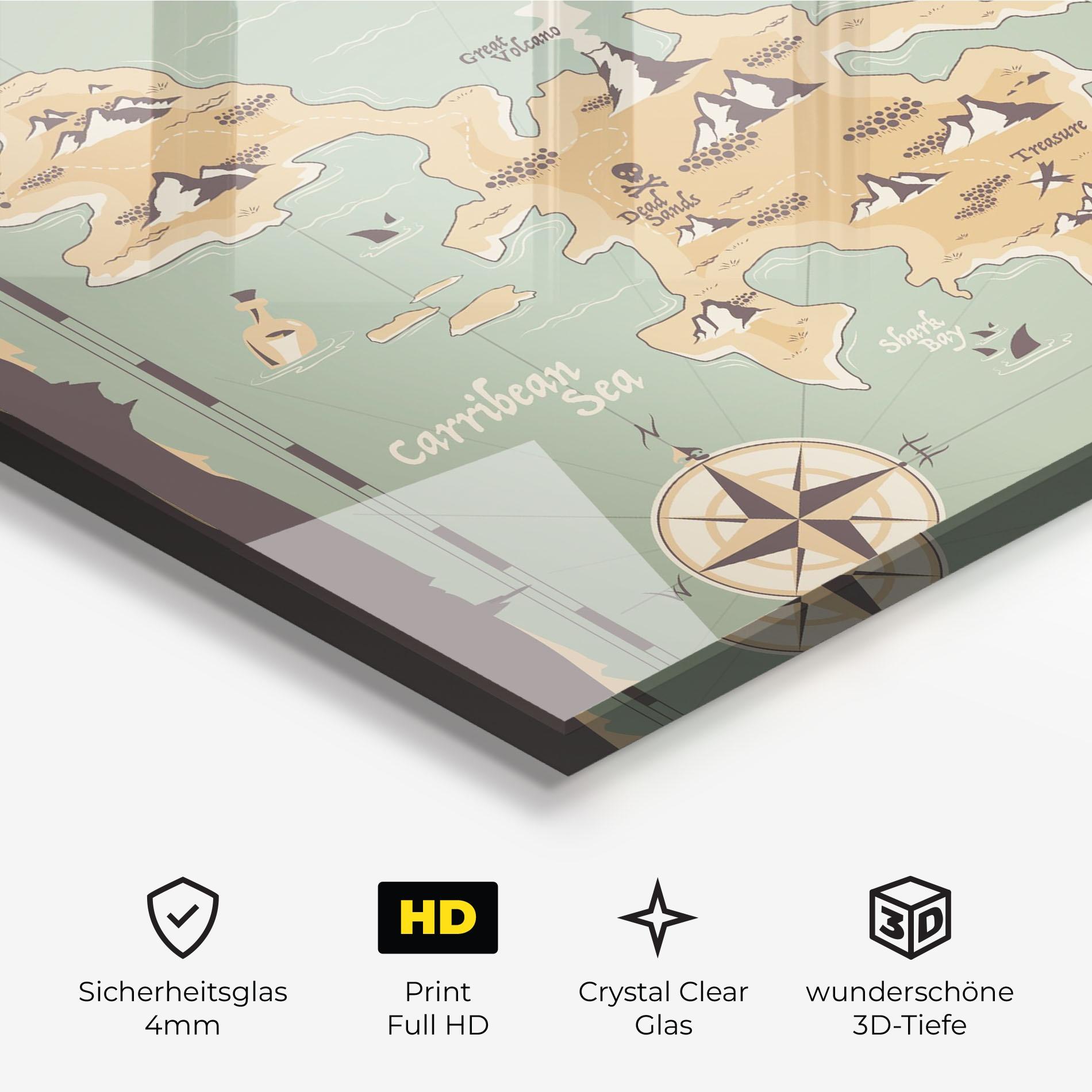 Glasbild Adventurer Beware mockup 3