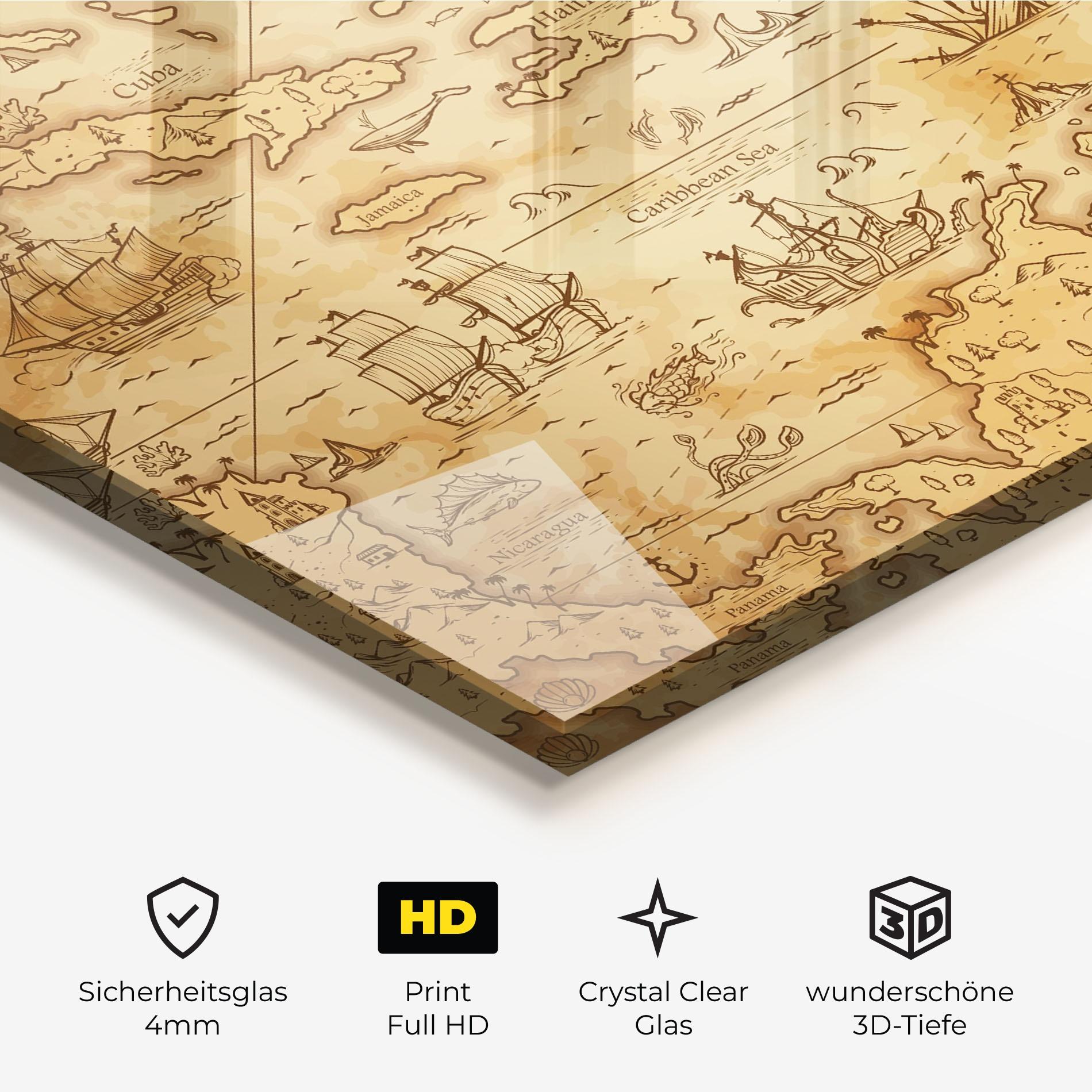 Glasbild Caribbean Sea mockup 3