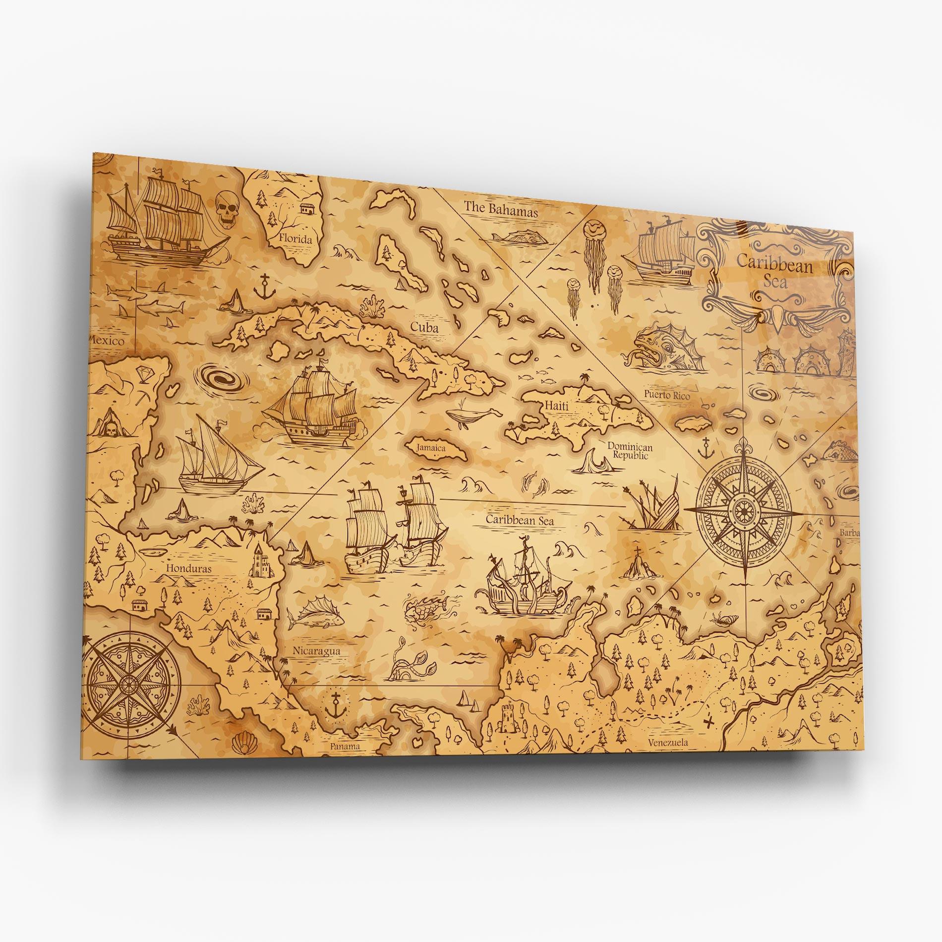 Glasbild Caribbean Sea mockup 6