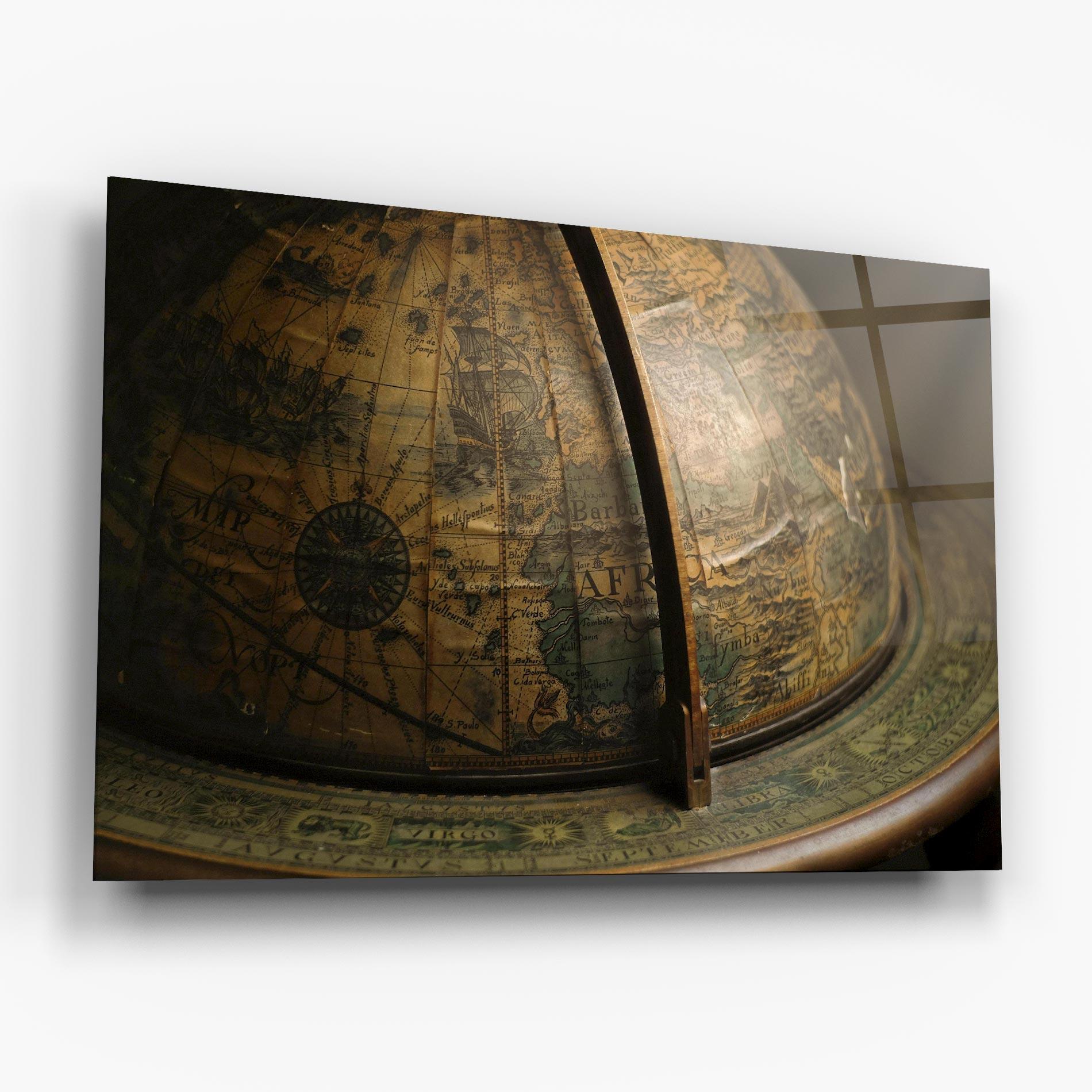 Glasbild Globe Map mockup 6