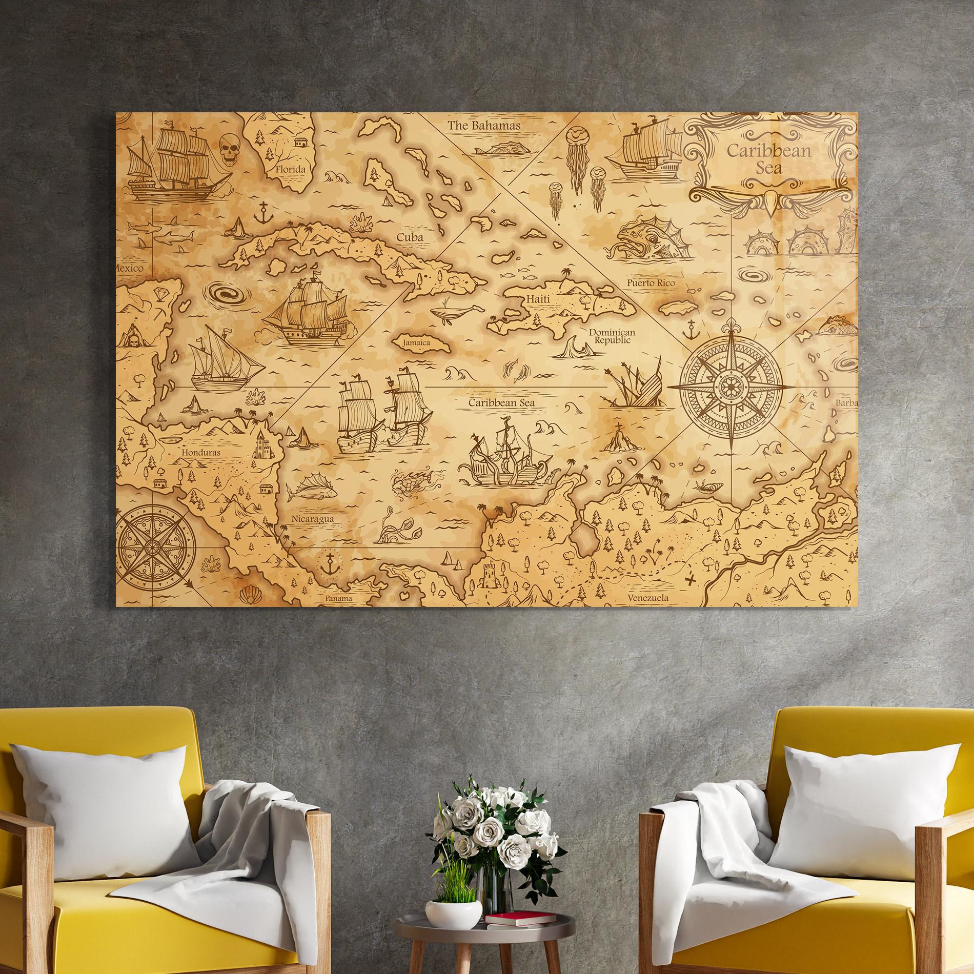 Glasbild Caribbean Sea mockup 4