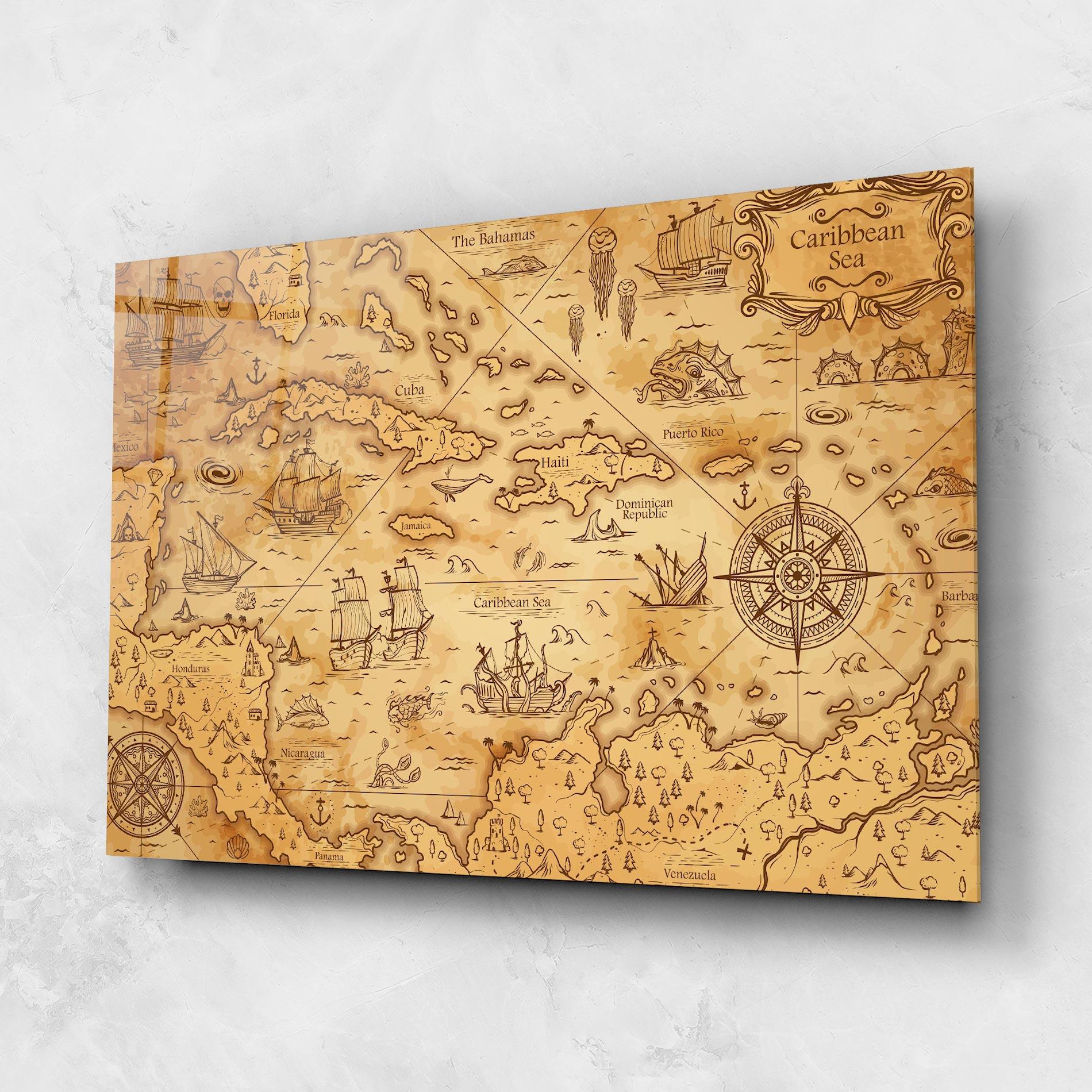 Glasbild Caribbean Sea mockup 1