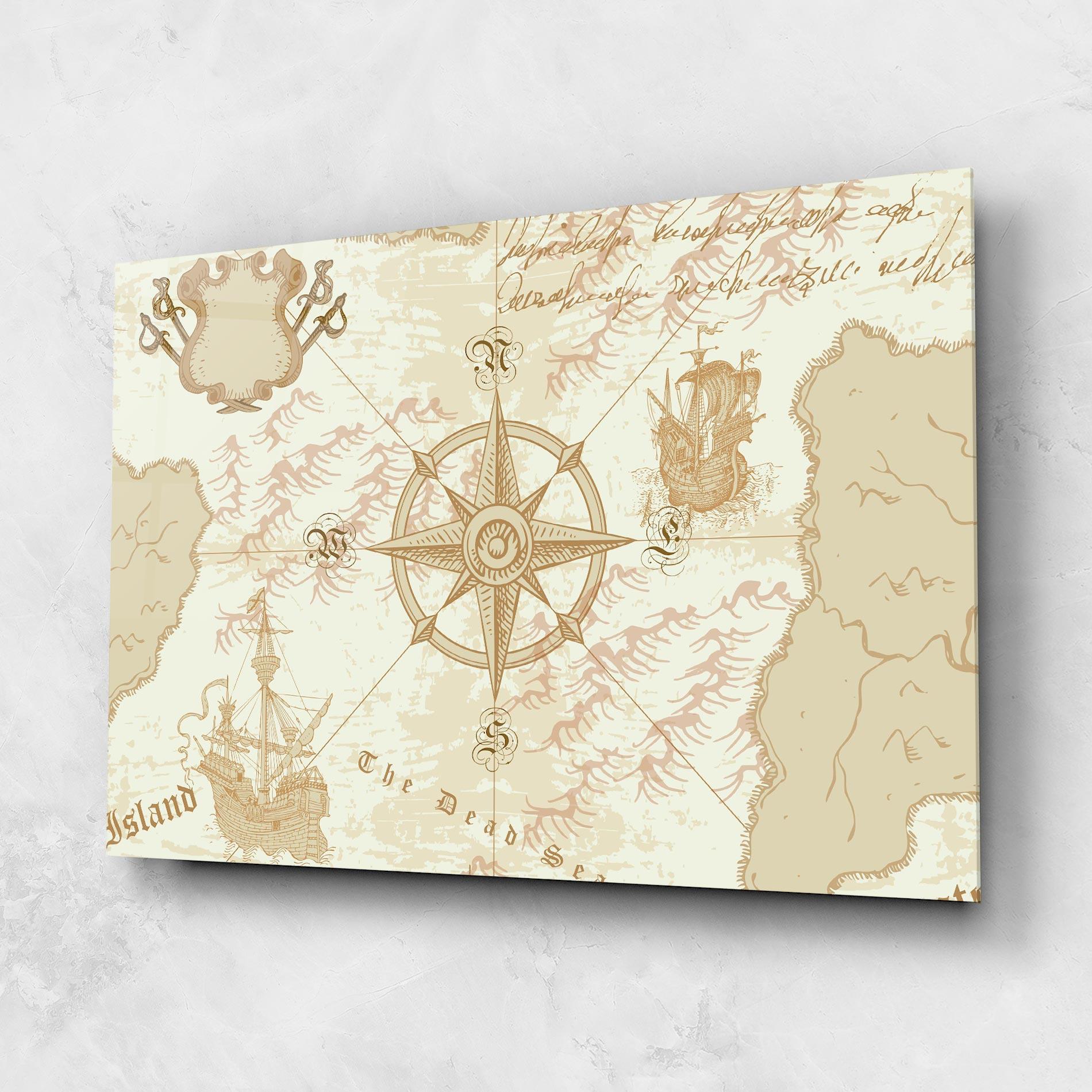 Glasbild Cream Compass mockup 1