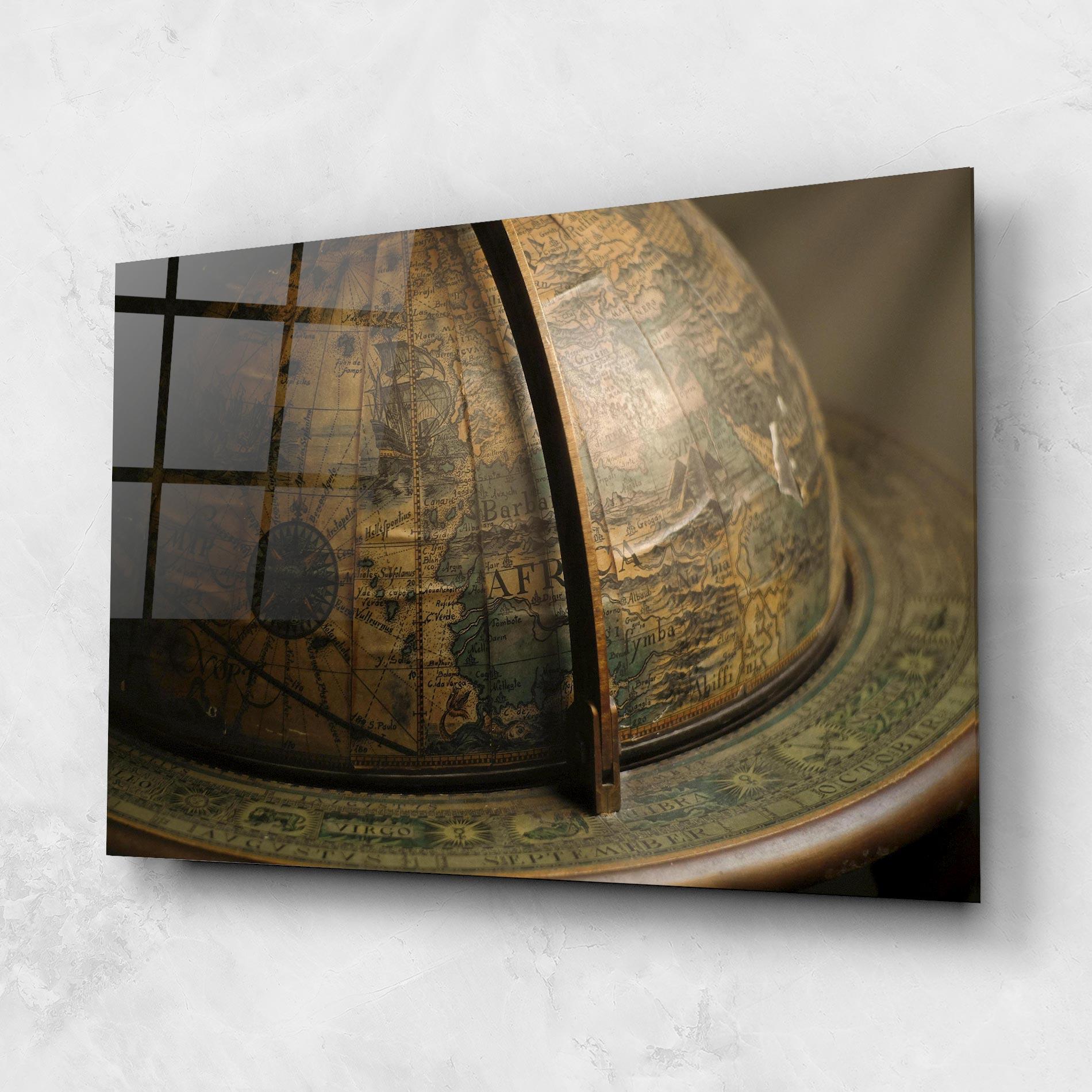 Glasbild Globe Map mockup 1