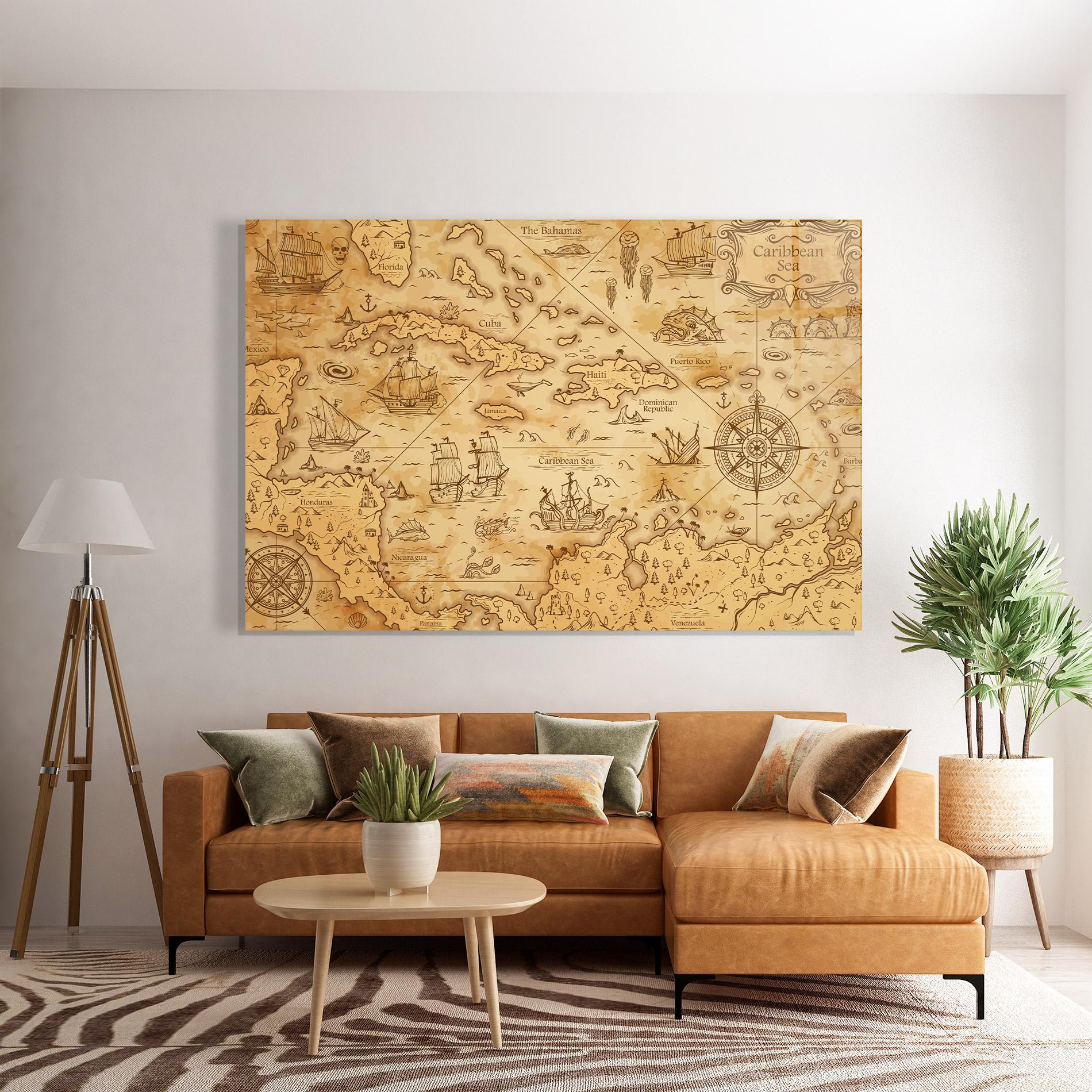 Glasbild Caribbean Sea mockup 7