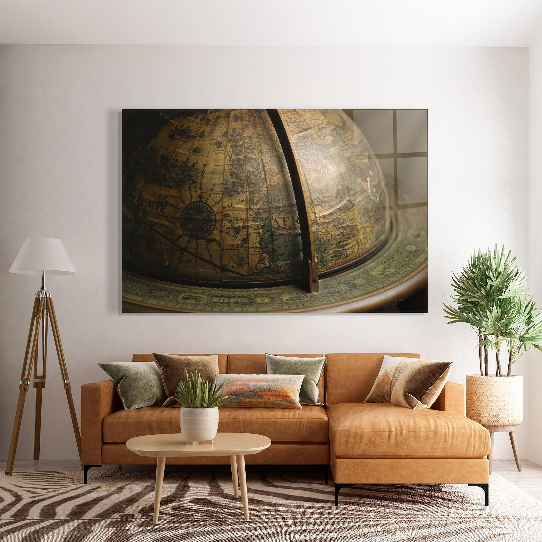 Glasbild Globe Map mockup 7