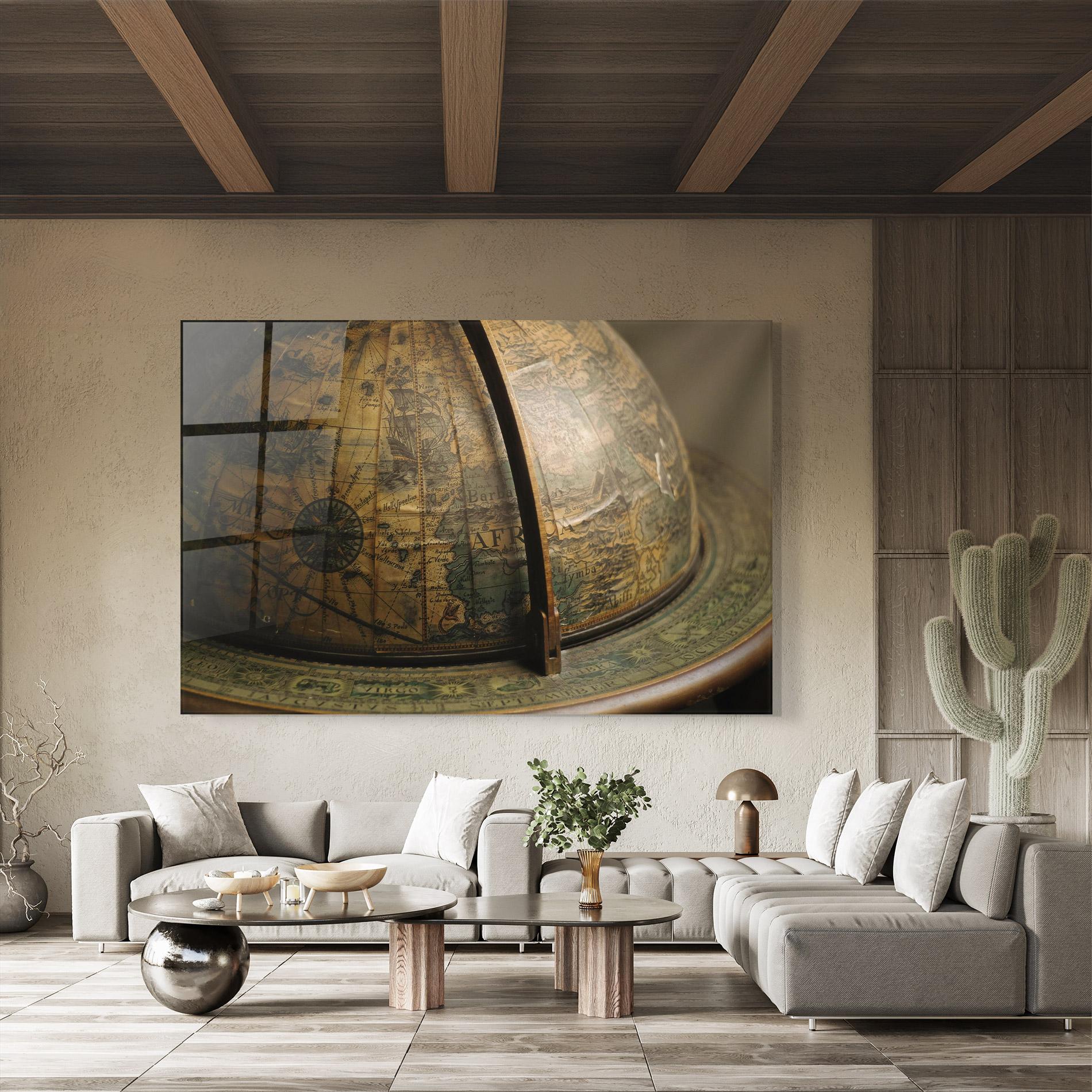 Glasbild Globe Map mockup 8