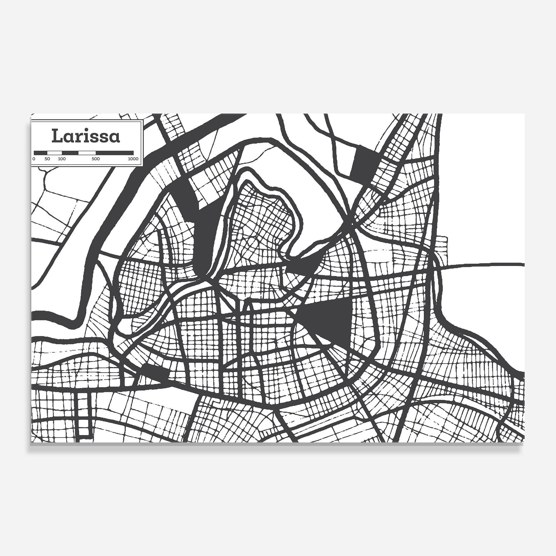Glasbild Larissa Map mockup 0