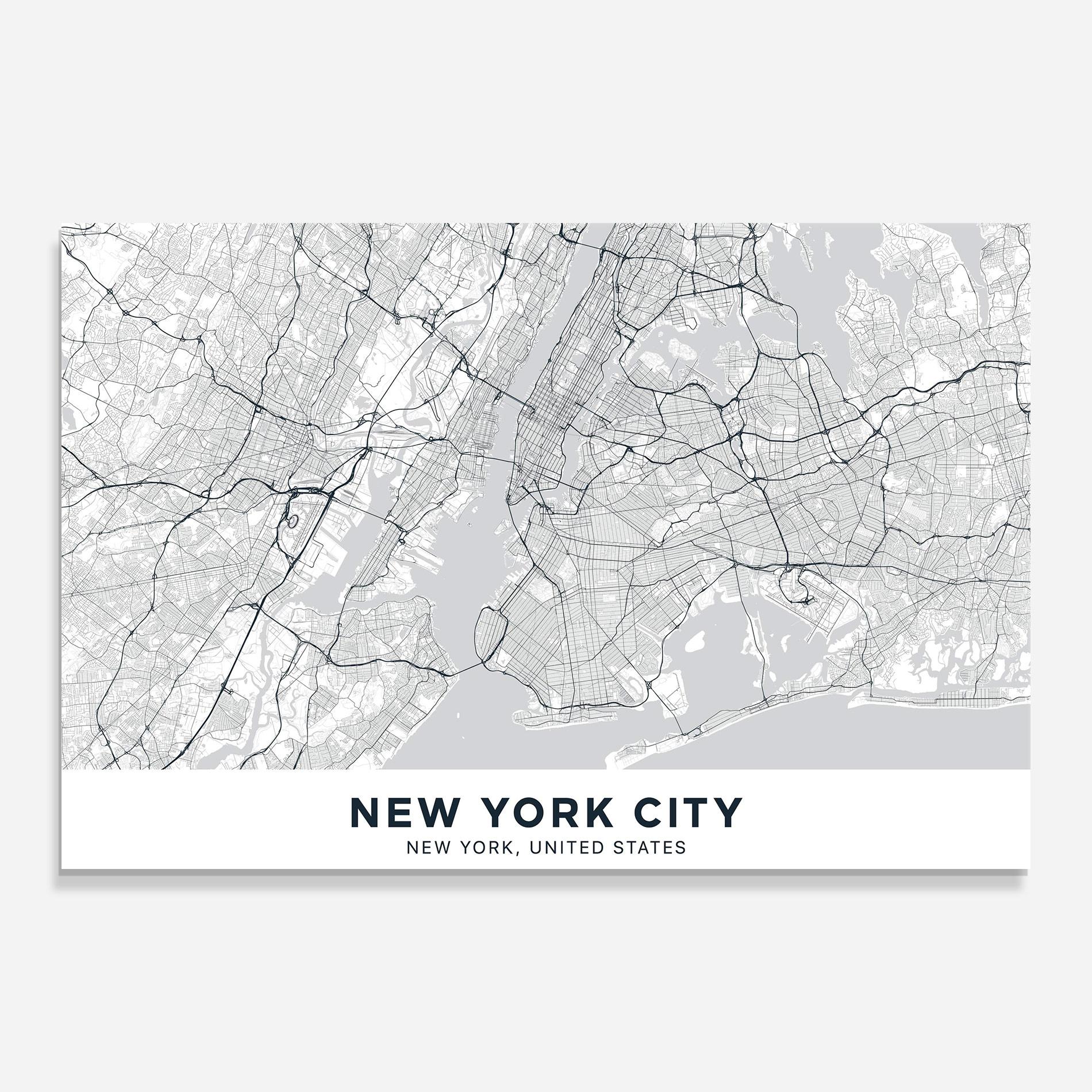 Glasbild New York Map mockup 0