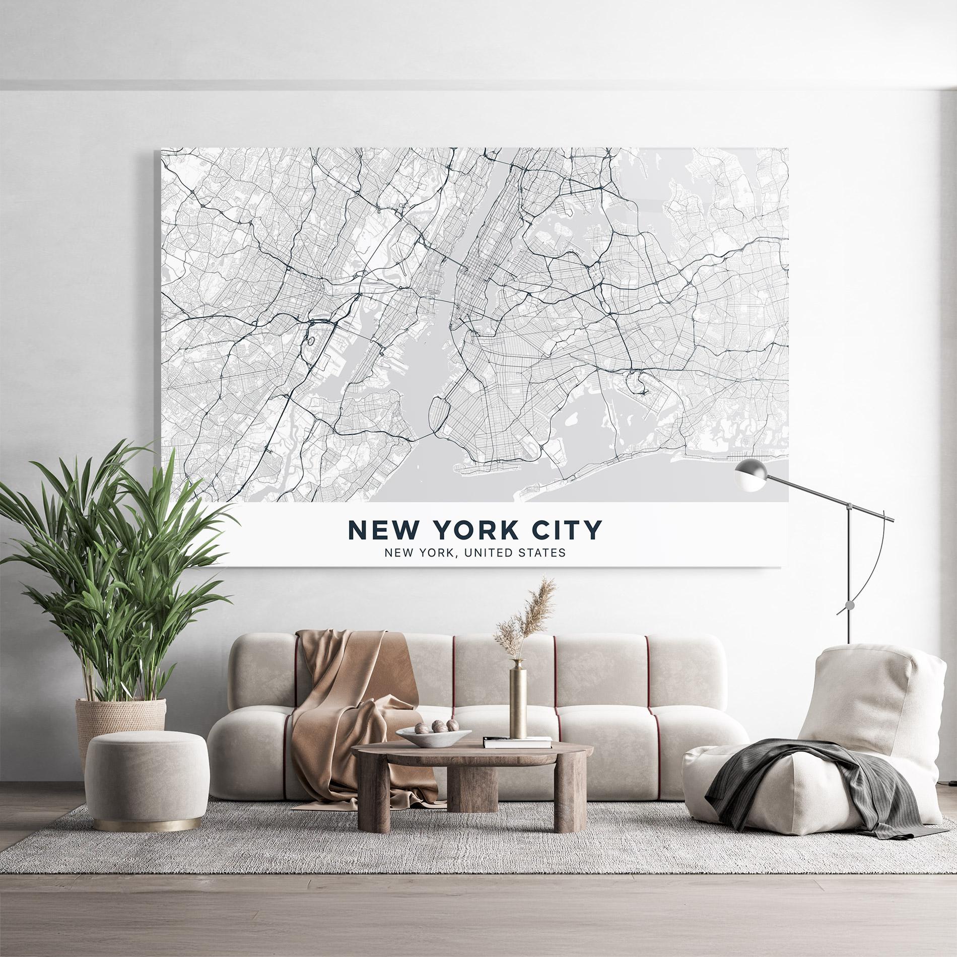 Glasbild New York Map mockup 9