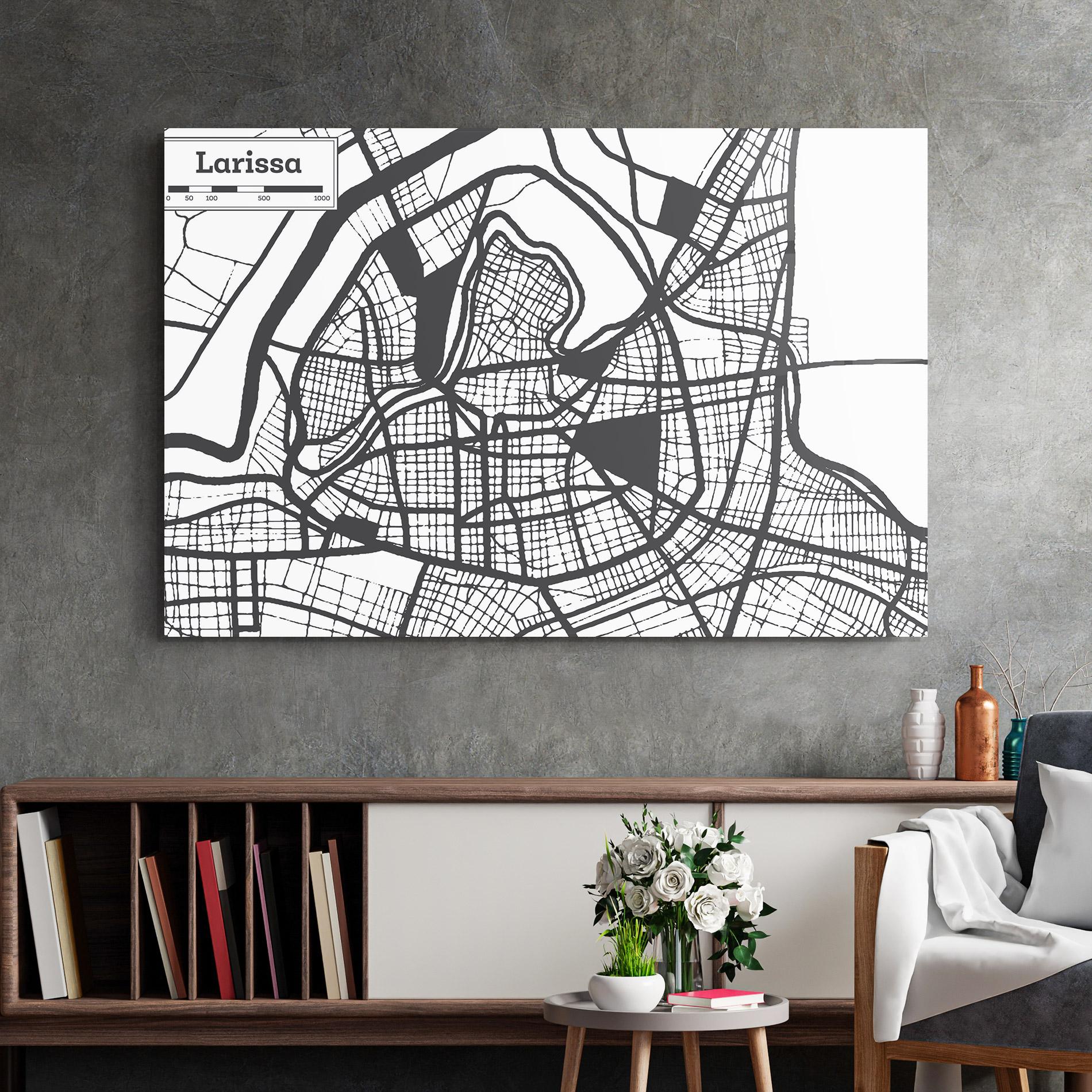 Glasbild Larissa Map mockup 2