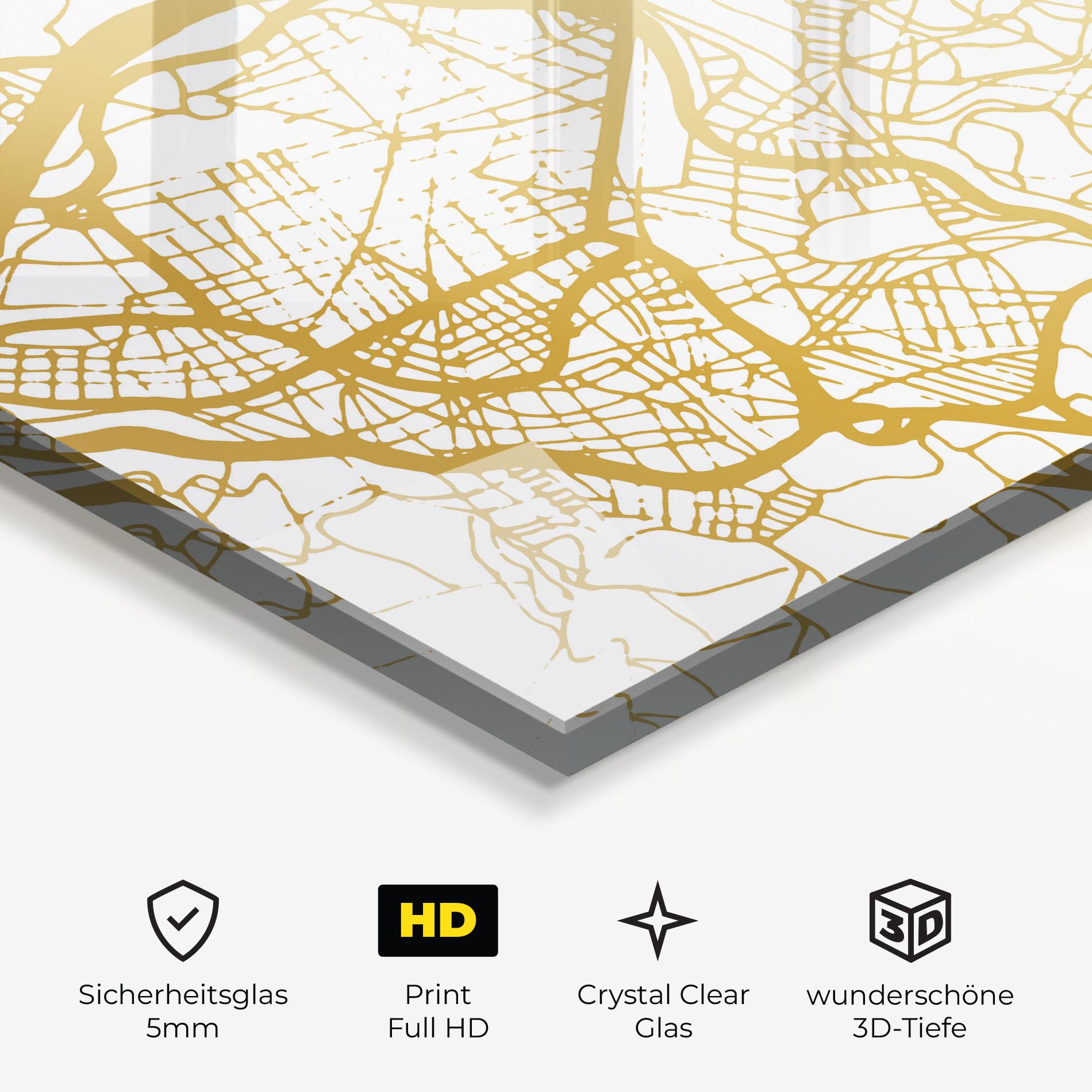 Glasbild Bilbao Gold Map mockup 3