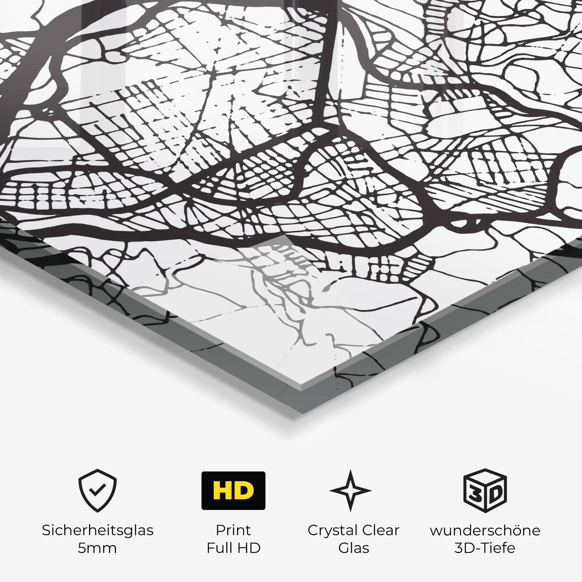 Glasbild Bilbao Map mockup 3