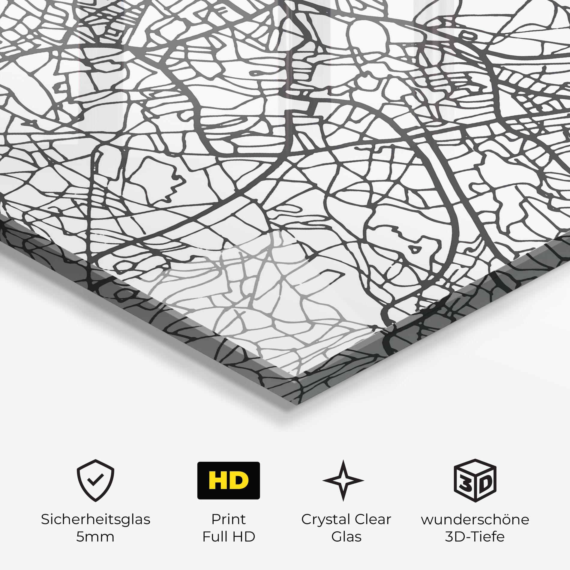 Glasbild Birmingham Map mockup 3