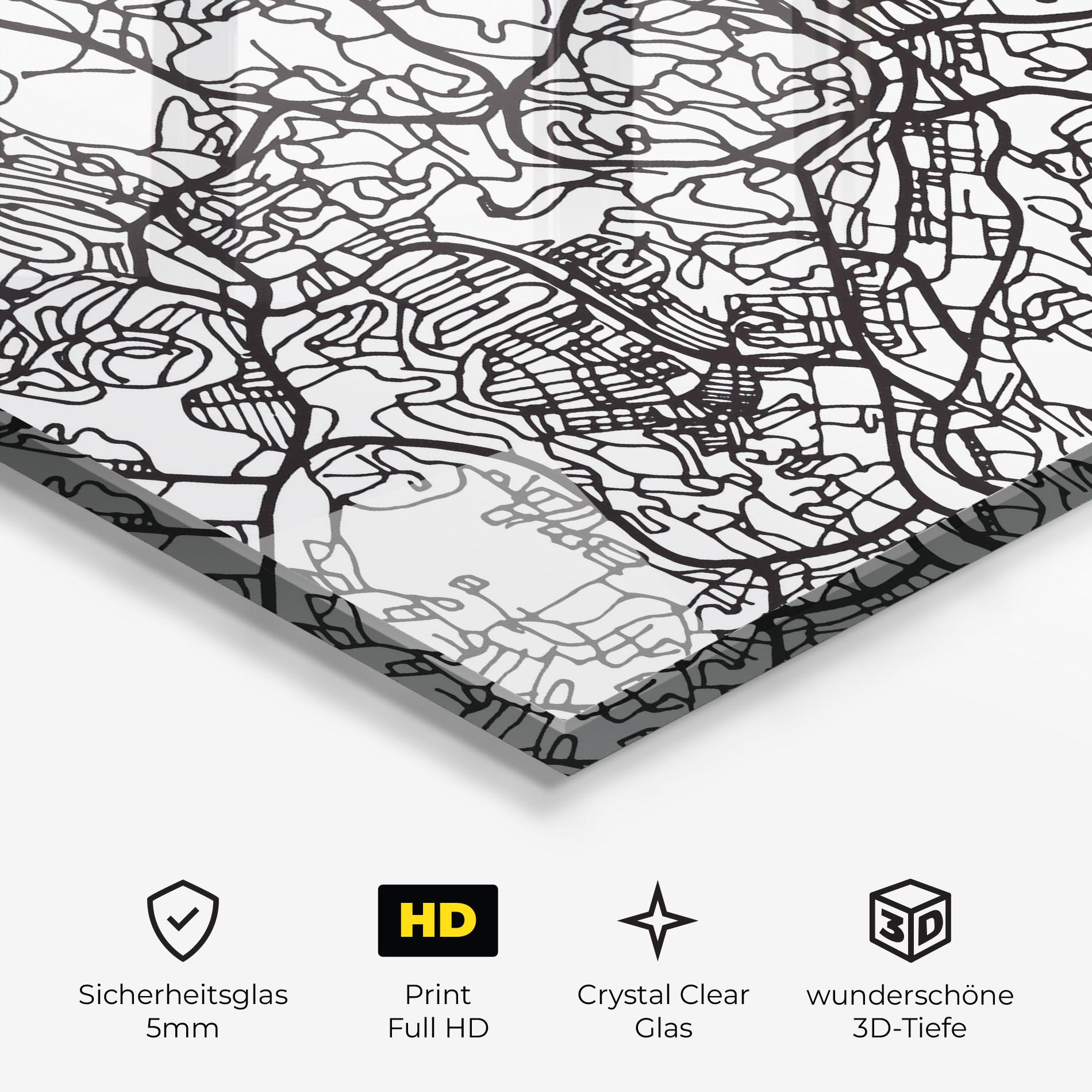 Glasbild Kuala Lumpur Map mockup 3