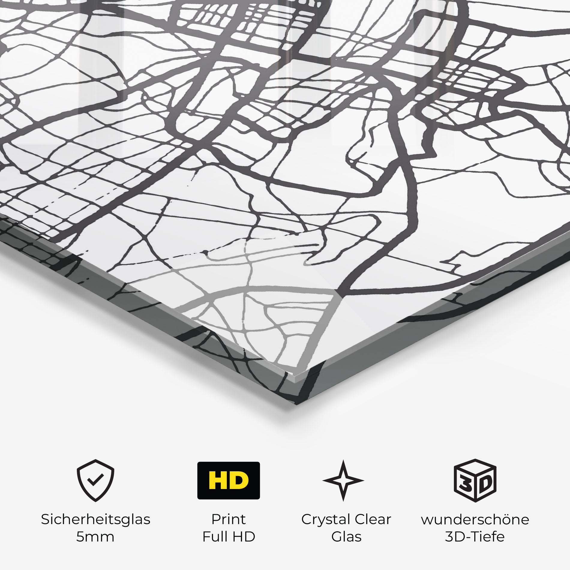 Glasbild Nairobi Map mockup 3