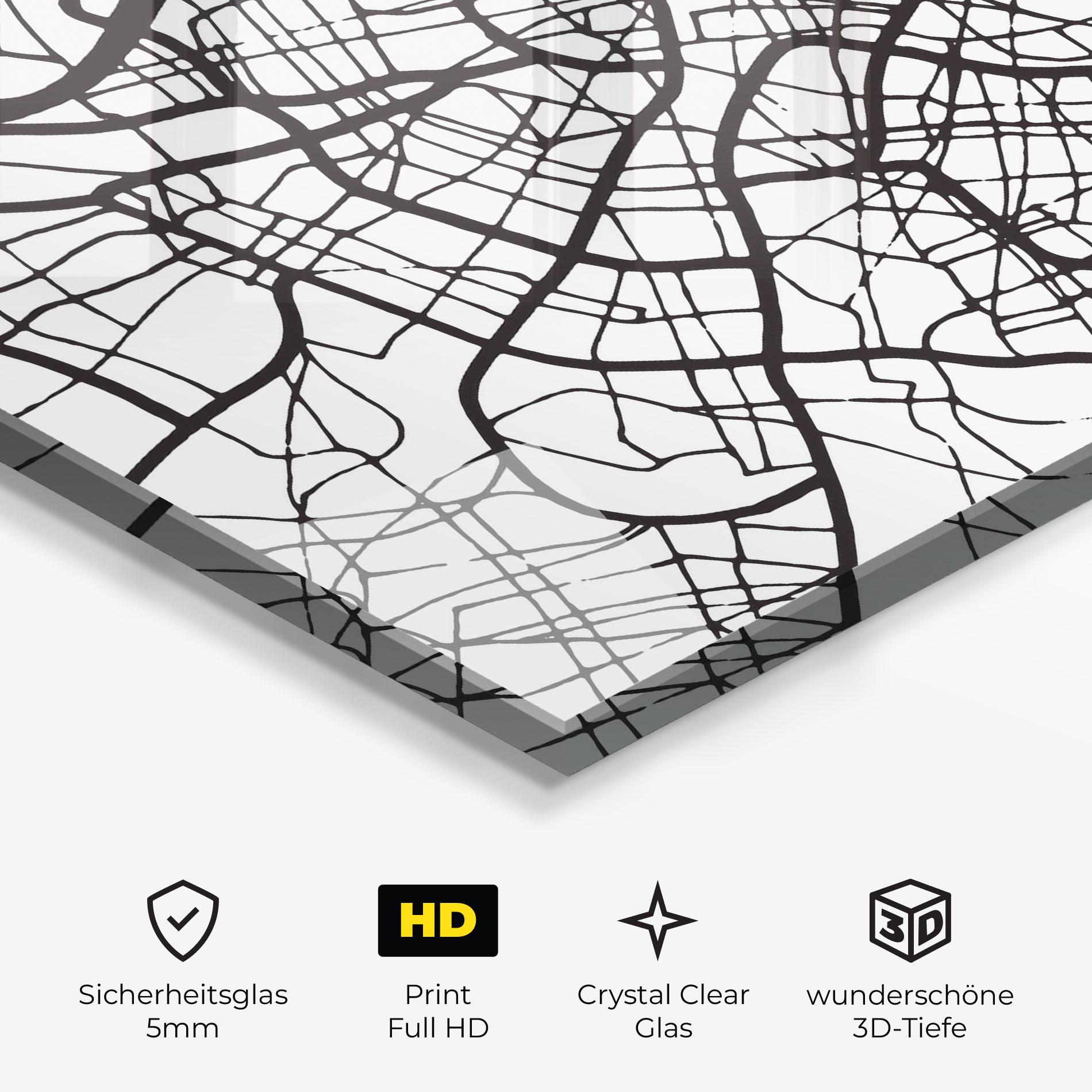 Glasbild Zaragoza City Map mockup 3