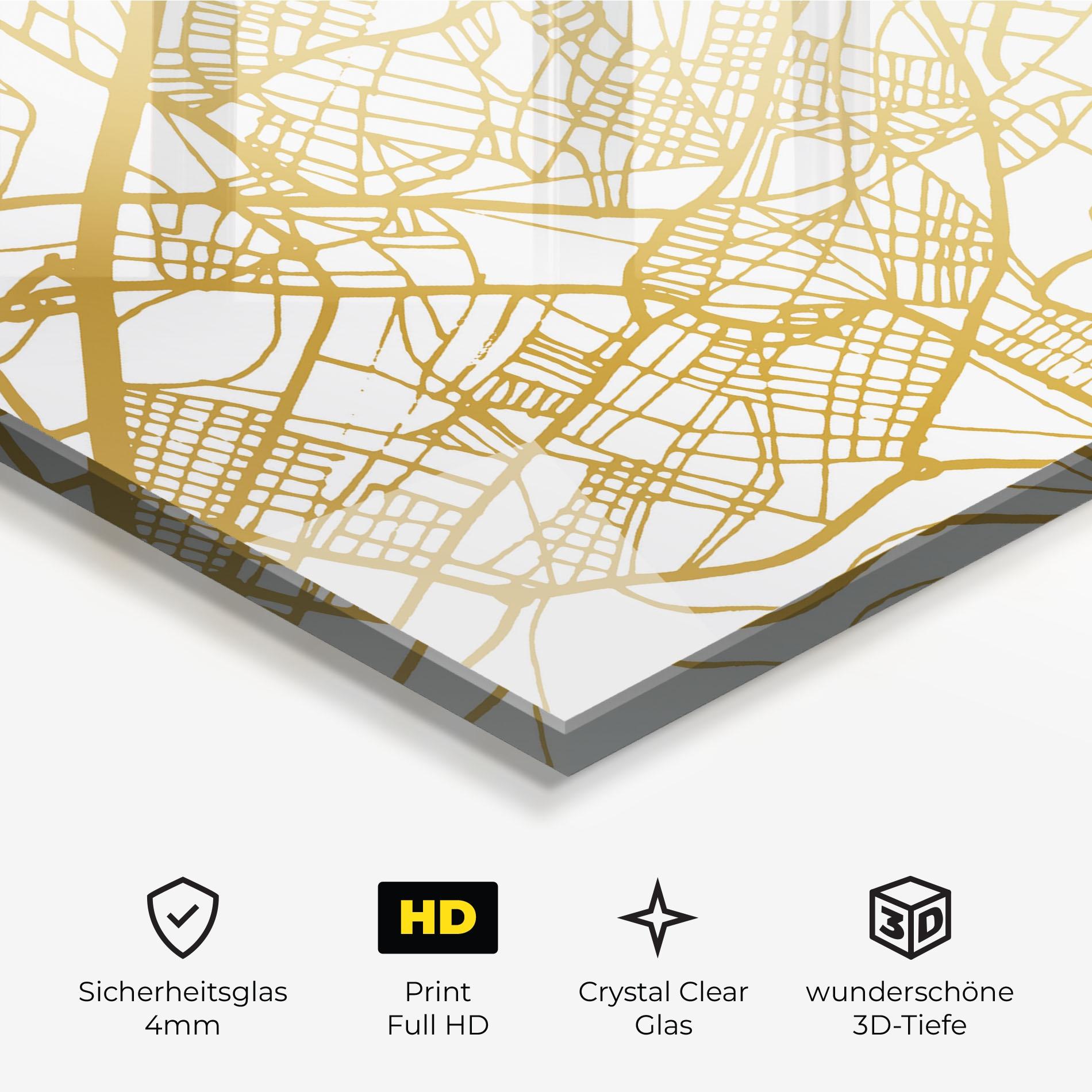 Glasbild Alcala De Henares Map mockup 3