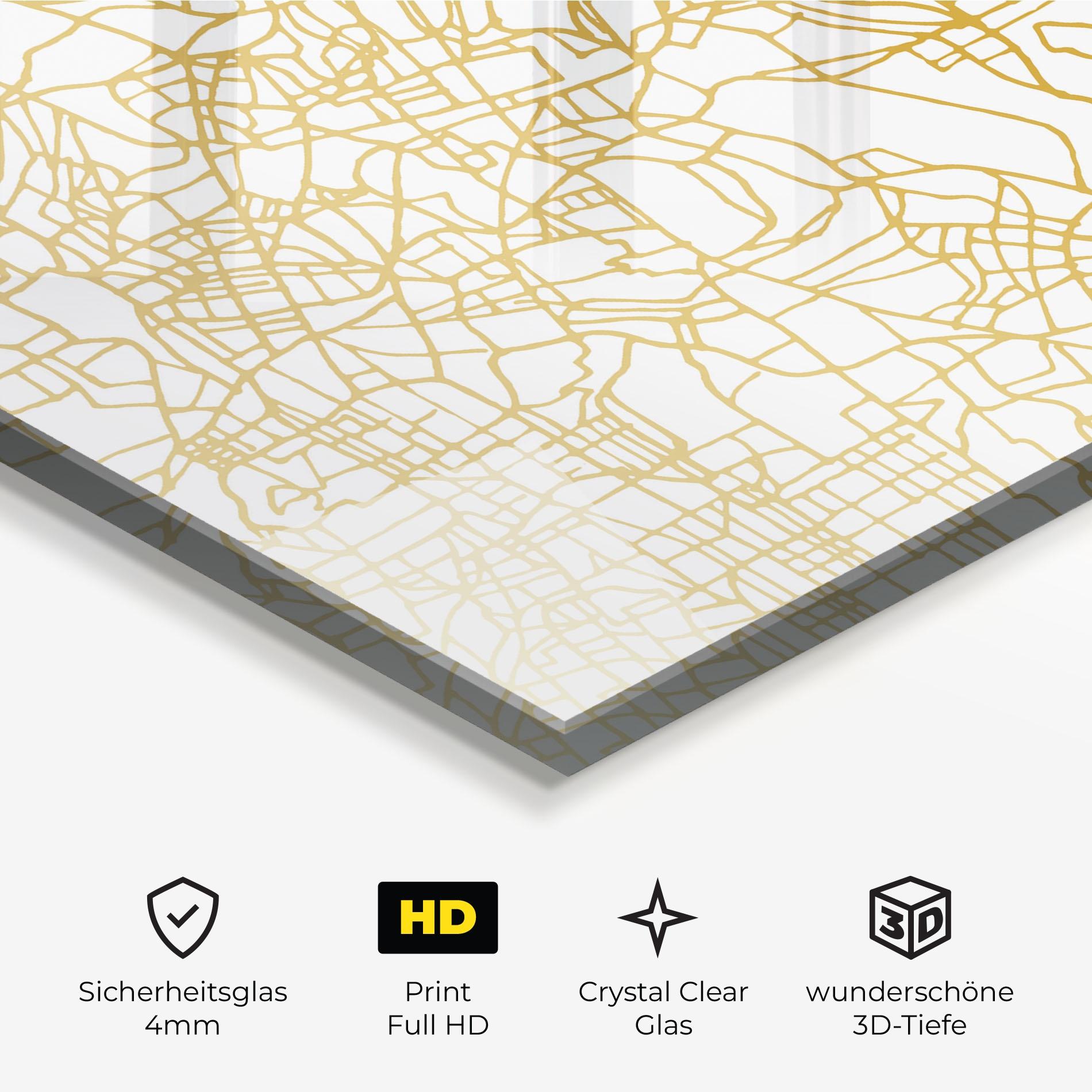 Glasbild Bangalore Map mockup 3
