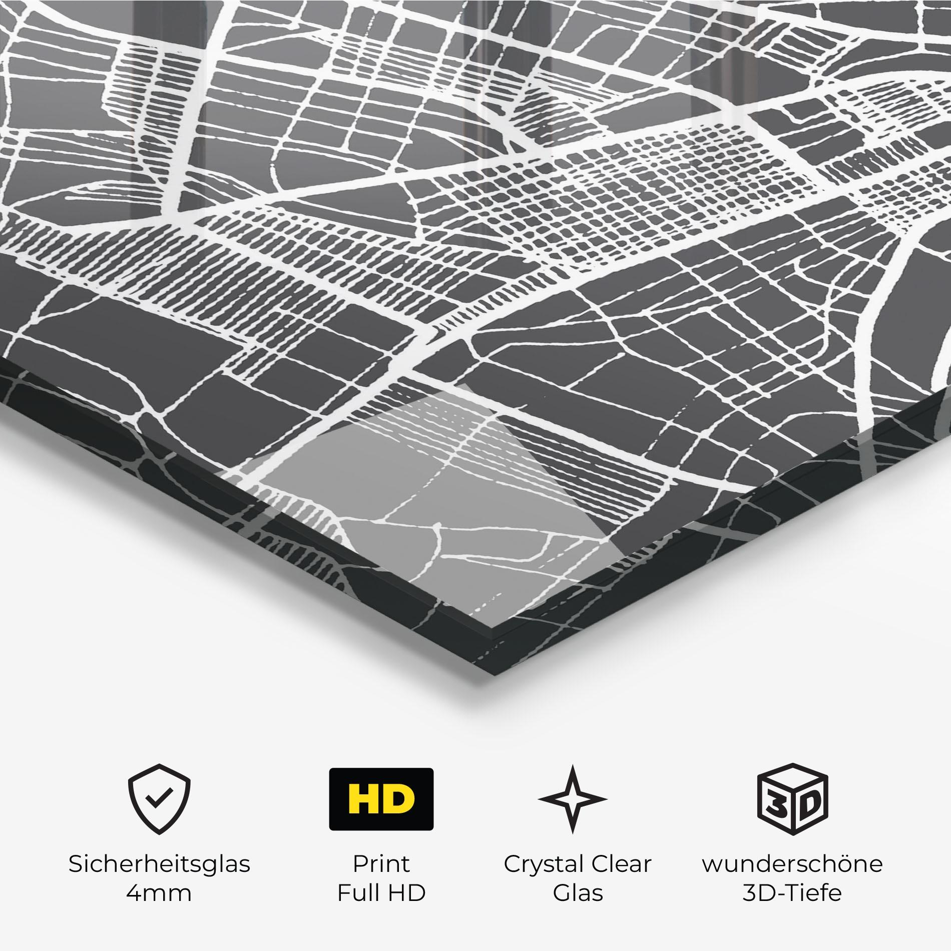 Glasbild Bangui Map mockup 3