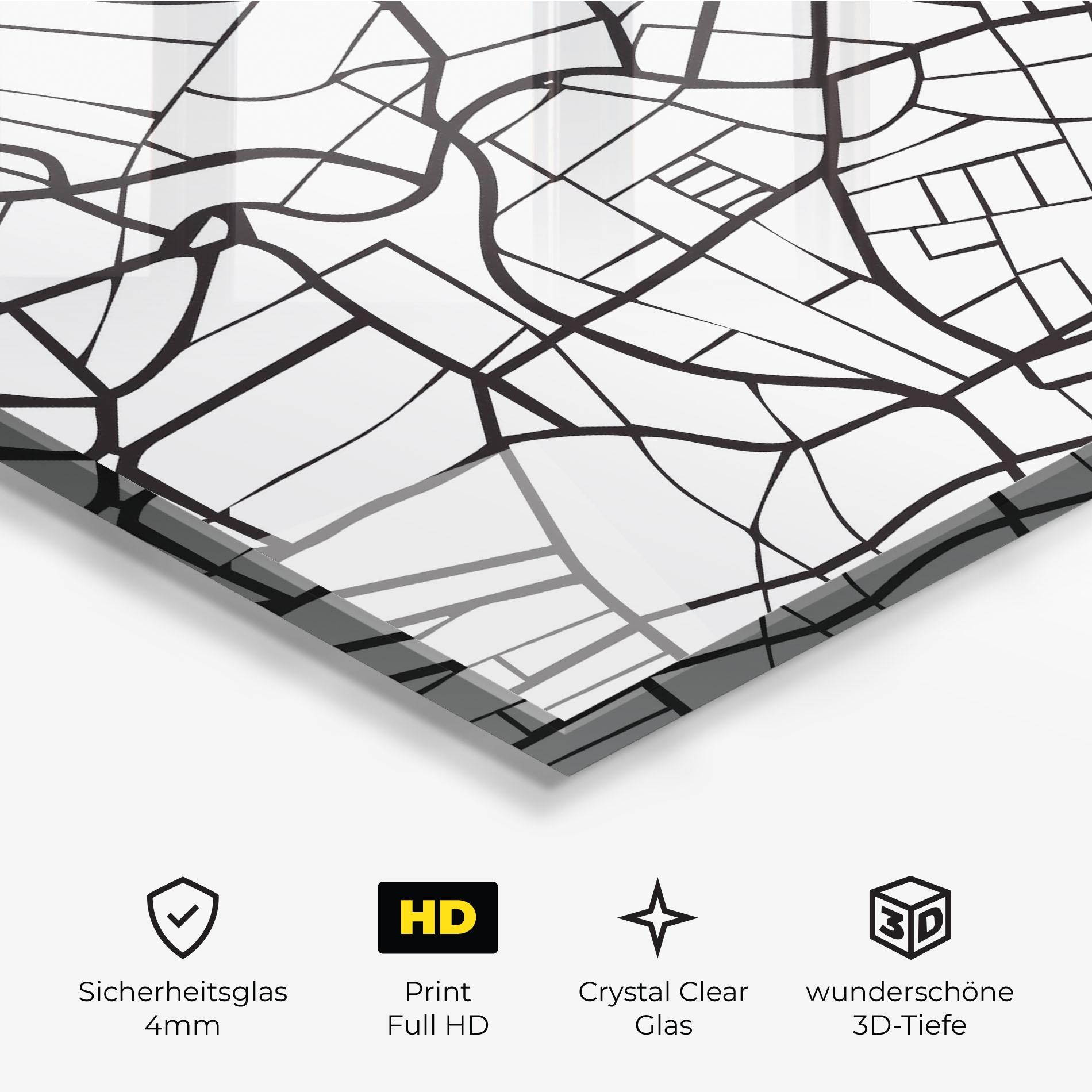 Glasbild Berlin Map mockup 3