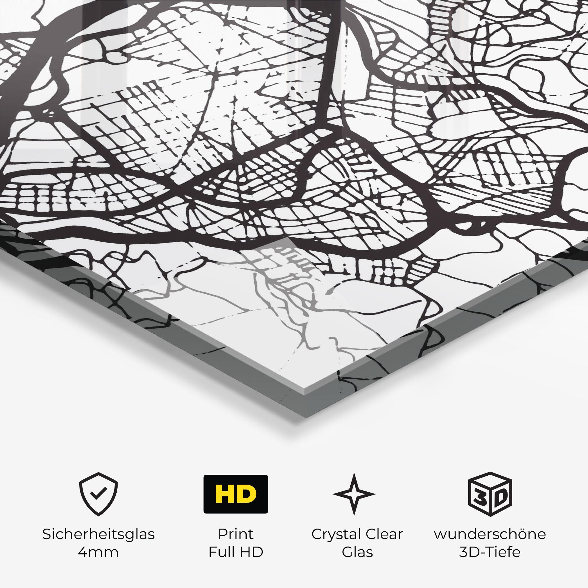 Glasbild Bilbao Map mockup 3