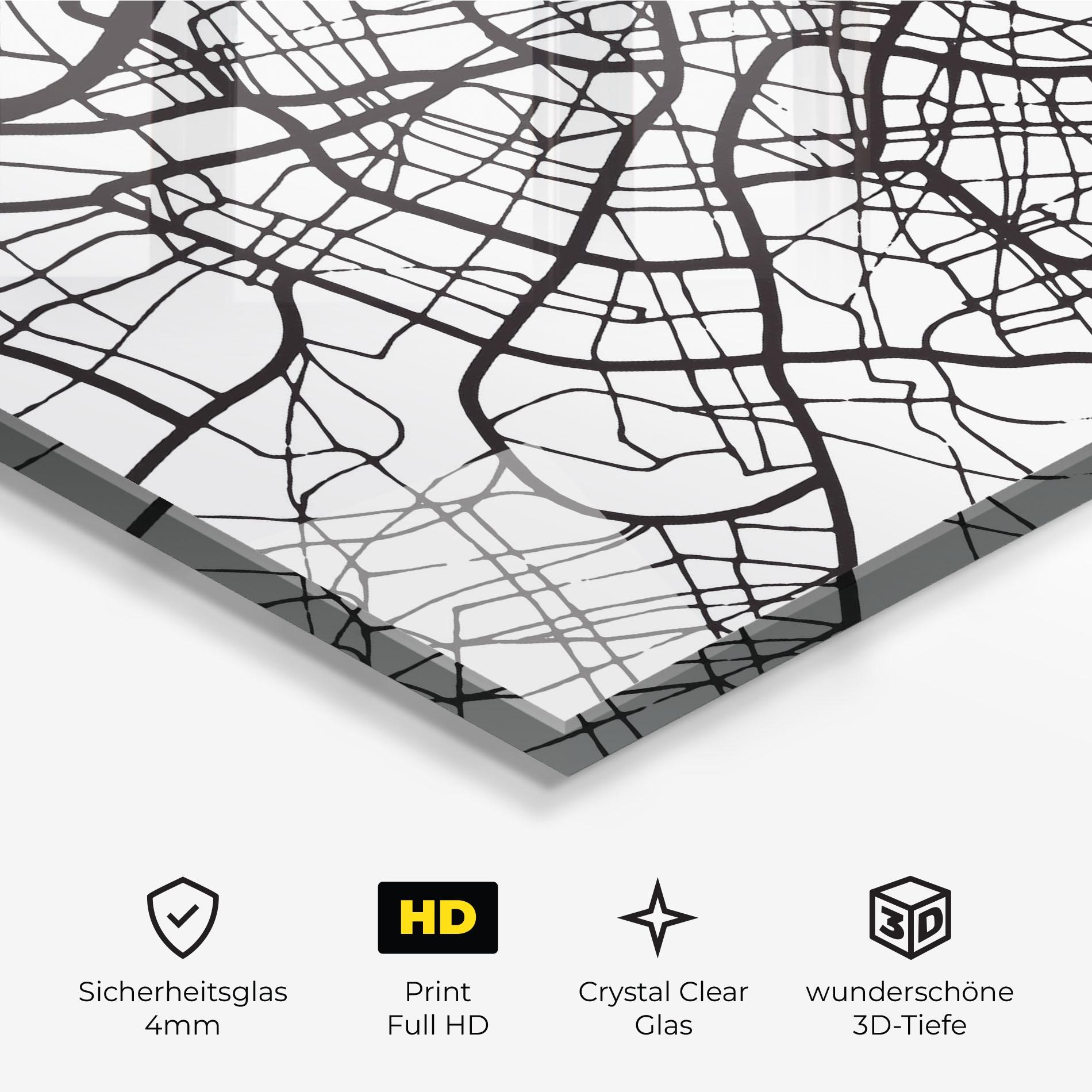 Glasbild Zaragoza City Map mockup 3