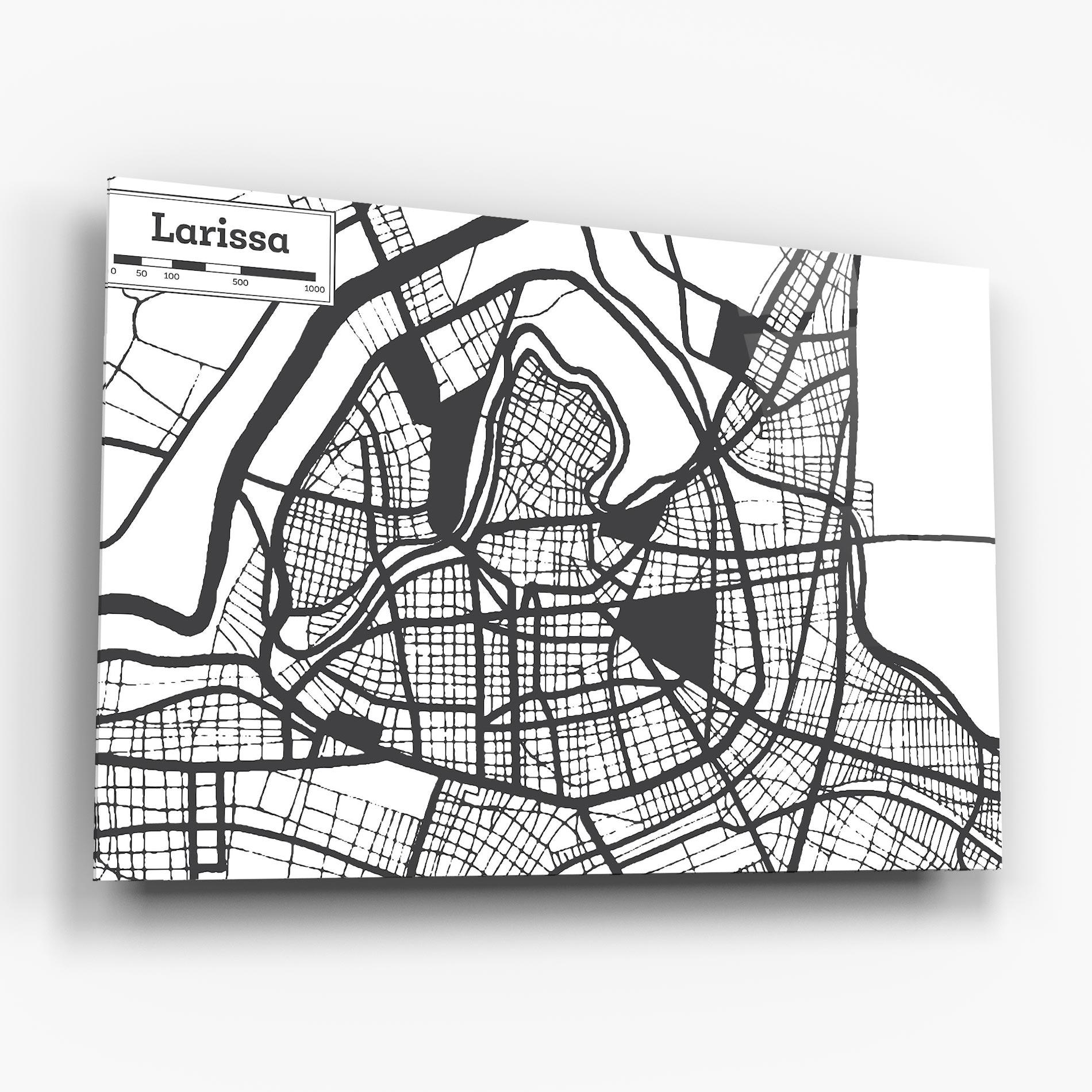 Glasbild Larissa Map mockup 6